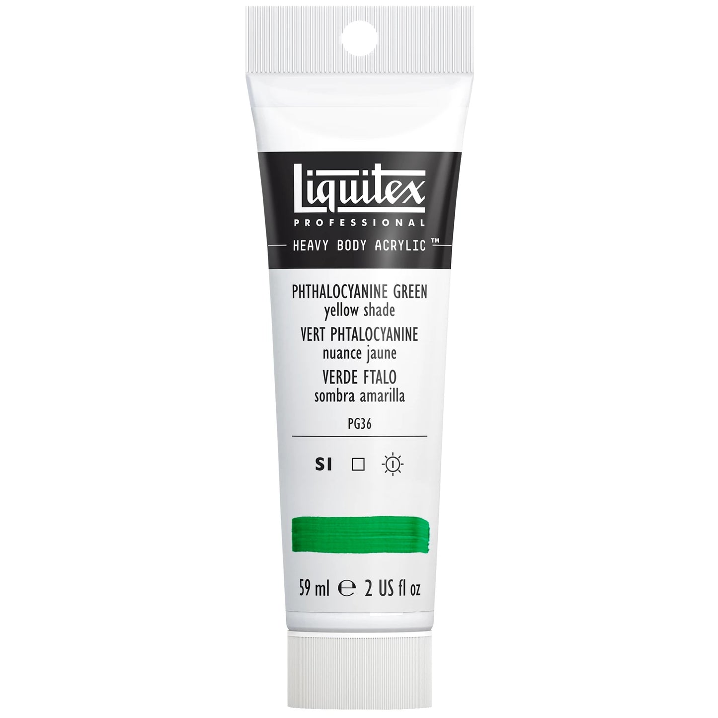 LQX PROF. PEINTURE ACRYLIQUE ÉPAISSE TUBE 59 ML VERT PHTALO (JAUNE)