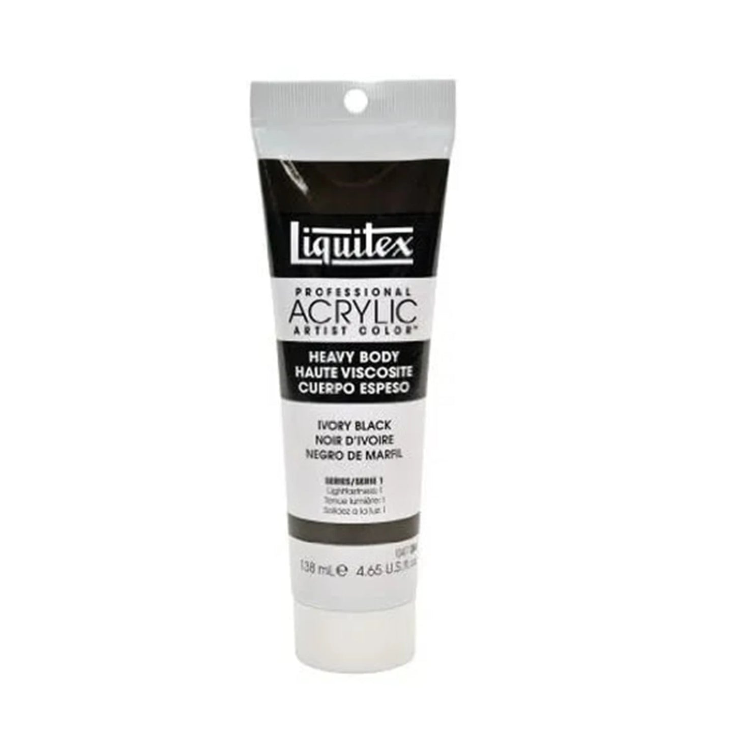 LQX PROF. PEINTURE ACRYLIQUE HAUTE VISCOSITÉ TUBE 138 ML NOIR IVOIRE