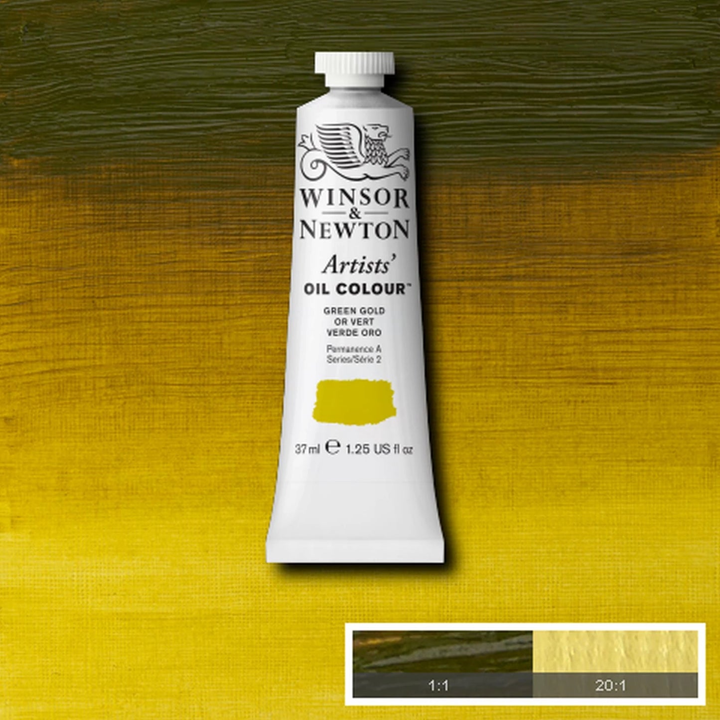 W&N PEINTURE À L'HUILE D'ARTISTE TUBE 37 ML VERT DORÉ