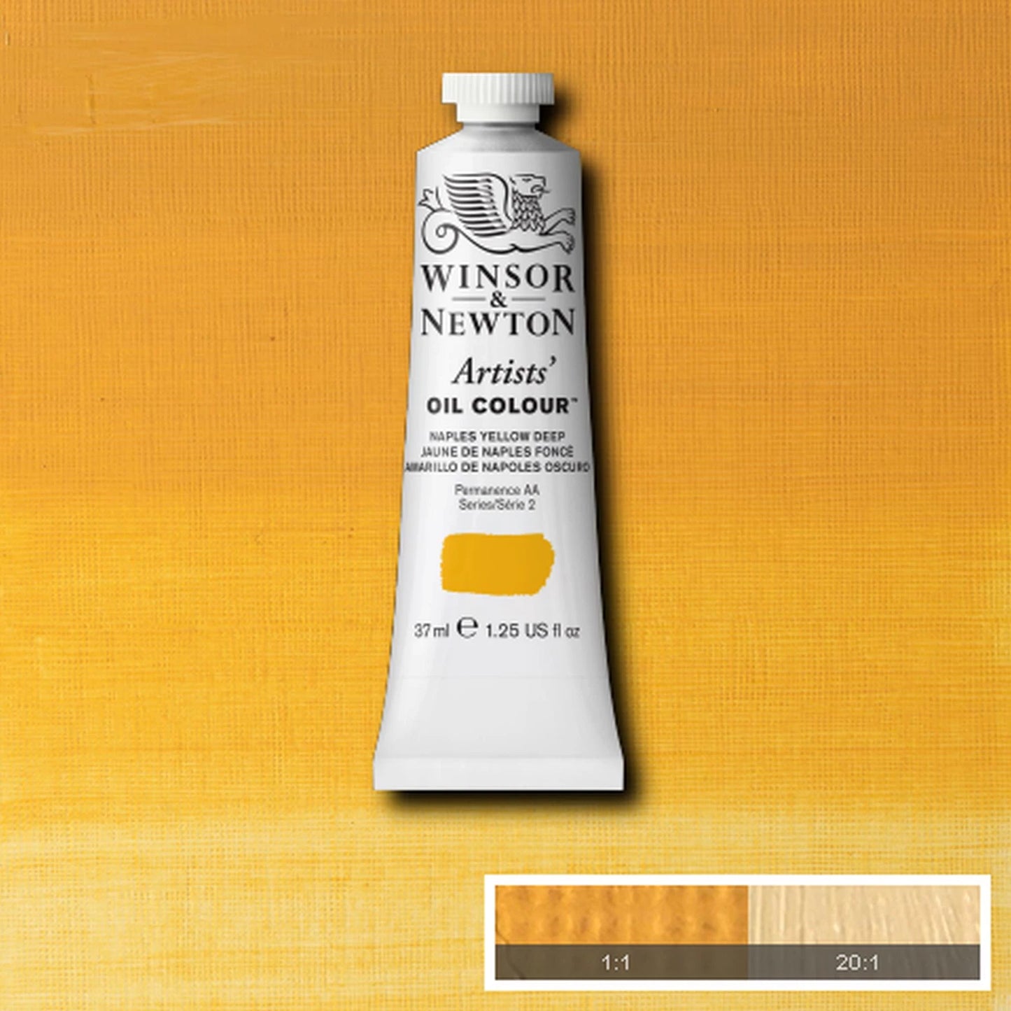 W&N ARTISTS' OIL PAINT TUBE DE 37ML JAUNE DE NAPLES FONCÉ
