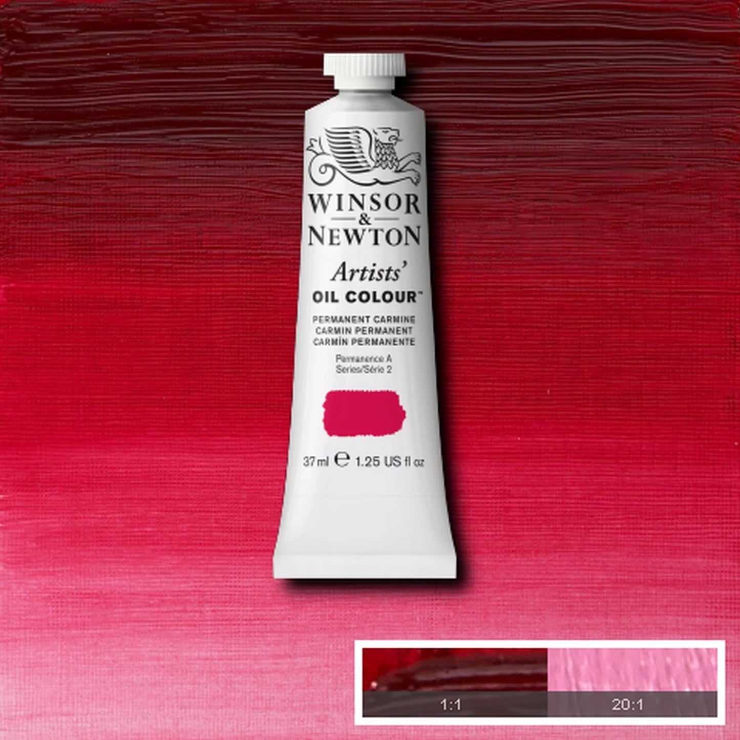 W&N PEINTURE À L'HUILE POUR ARTISTES TUBE DE 37ML CARMIN PERMANENT