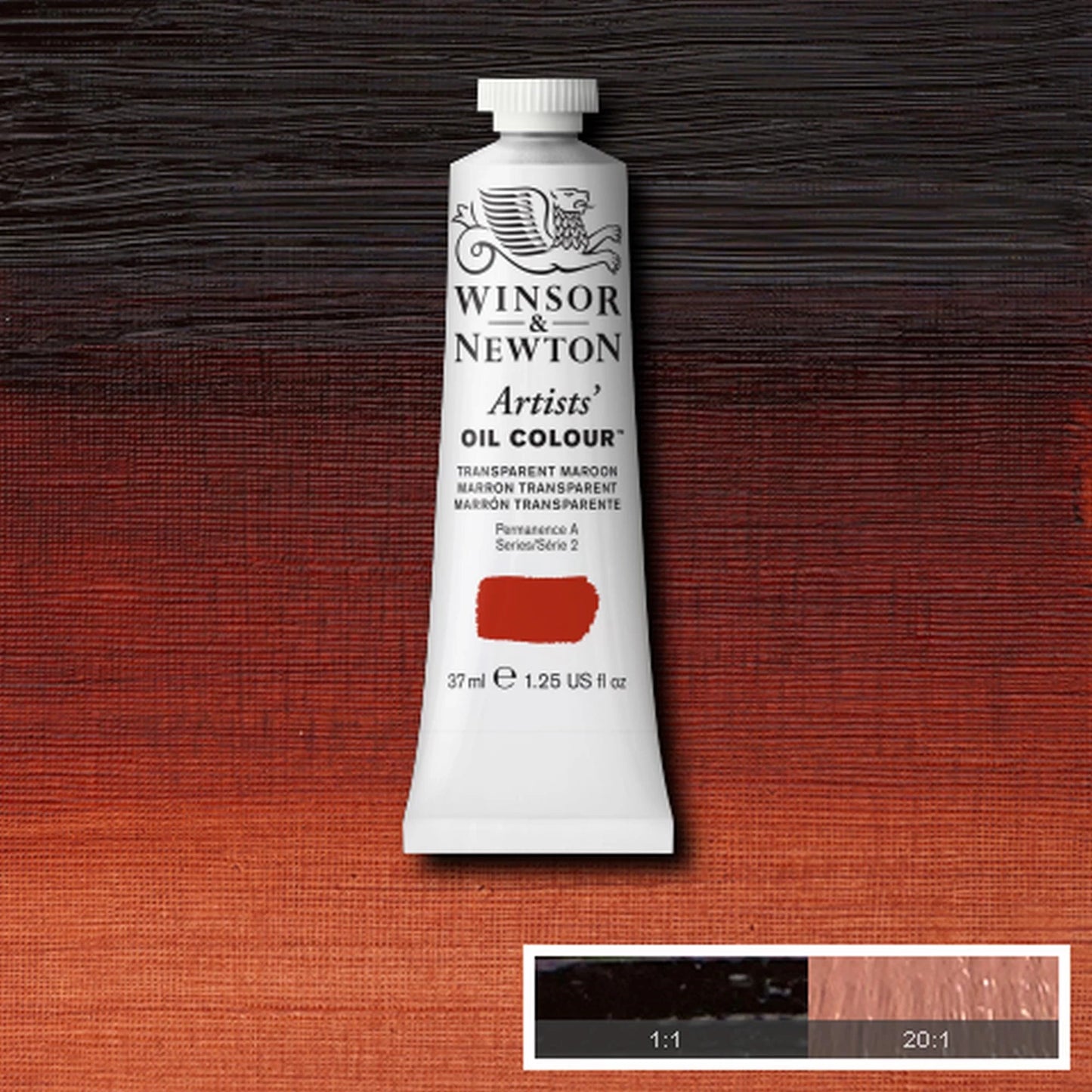 W&N PEINTURE À L'HUILE POUR ARTISTES TUBE DE 37ML MARRON CHÂTAIGNE TRANSPARENT
