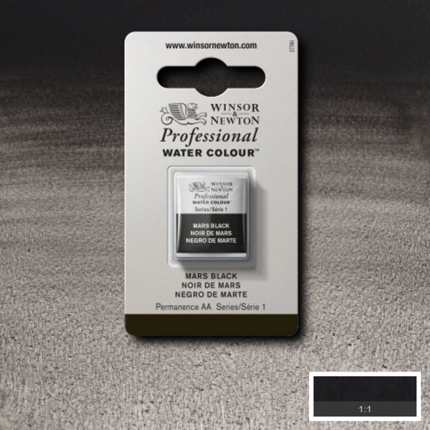 W&N PROF. AQUARELLE 1/2 GODET NOIR DE MARS