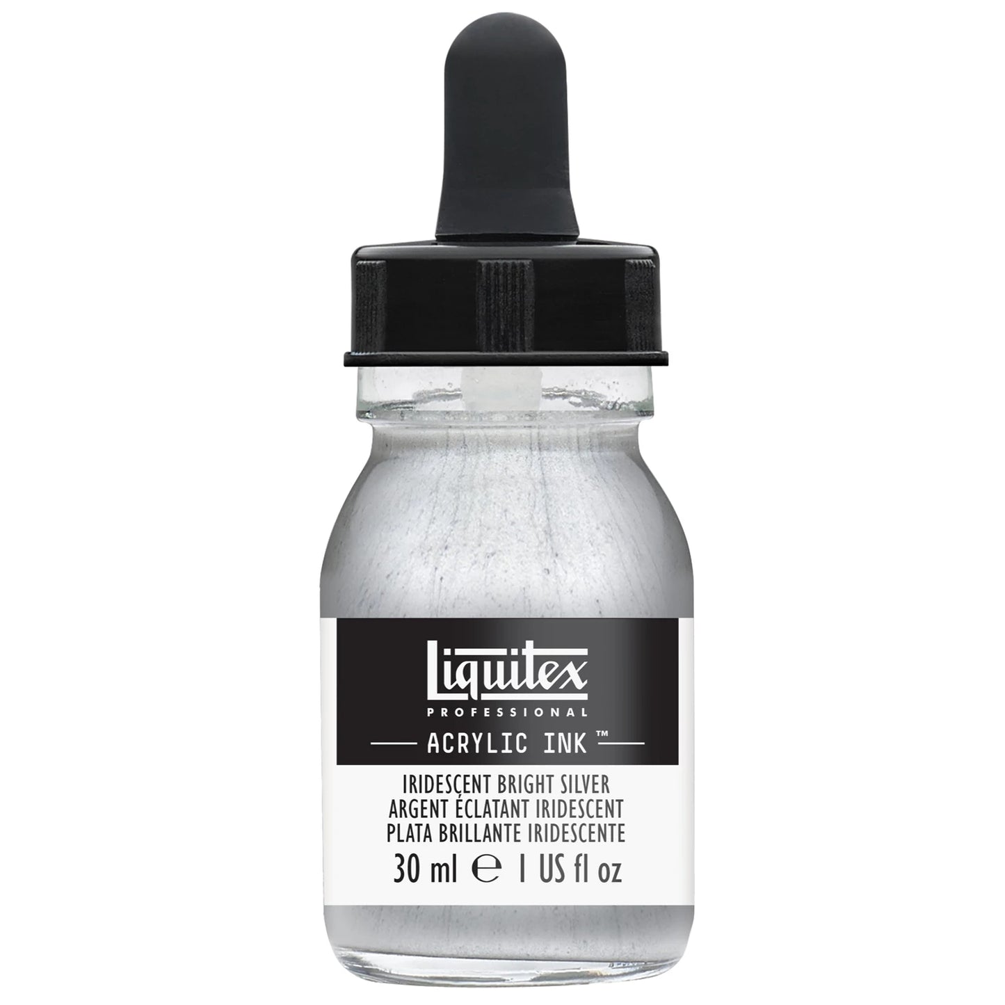 LQX PROF. ENCRE ACRYLIQUE FLACON 30 ML IRISÉ ARGENT CLAIR