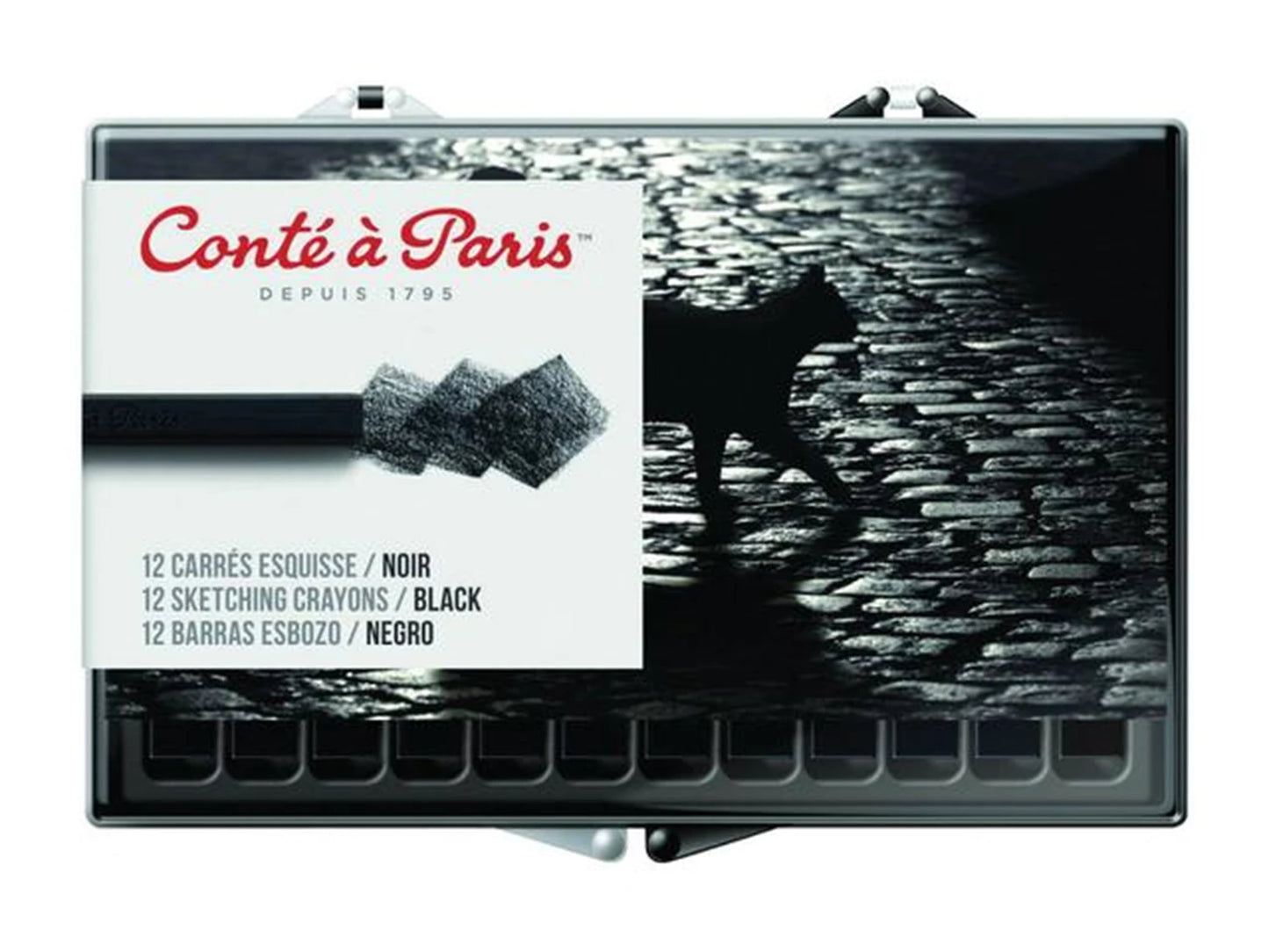 CONTE CARRÉ NOIR H BOÎTE DE 12