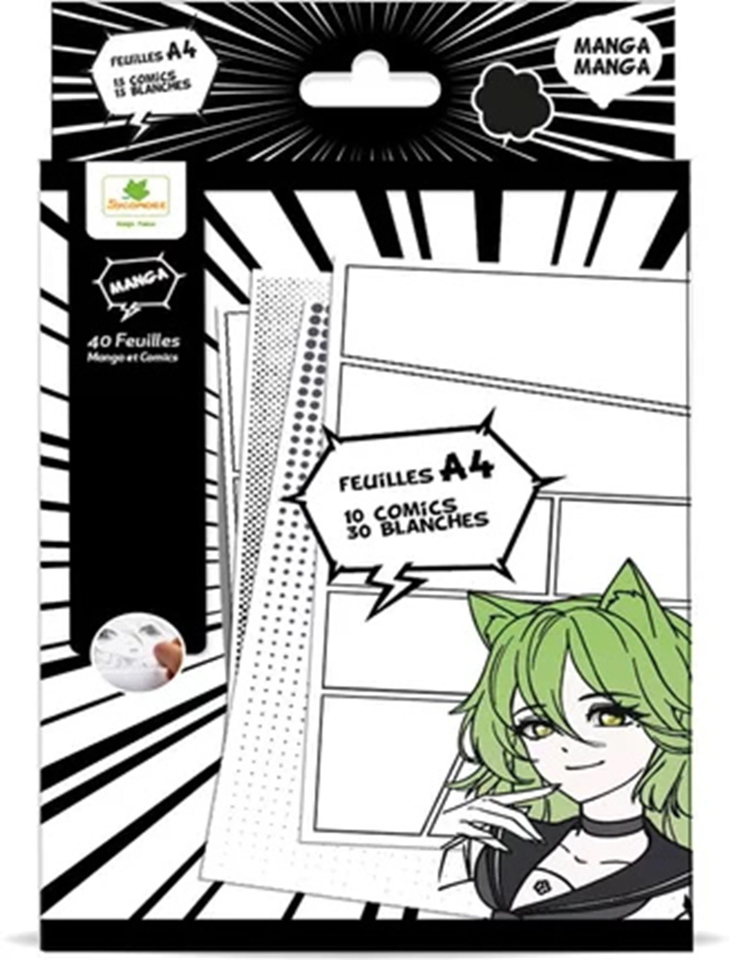ARTISSIMO MANGA LAYOUT-BLOCK A4 + TEXTUR (FR-DE