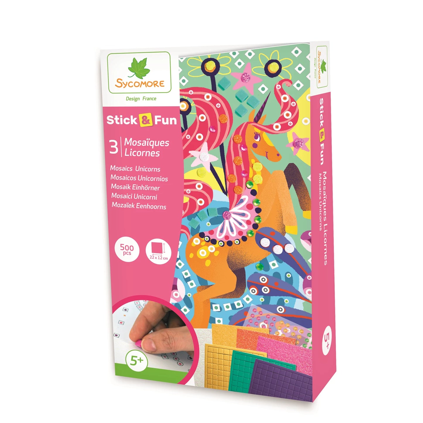 STICK'N FUN MINI MOSAÏQUE - LICORNE (FR-DE-IT)