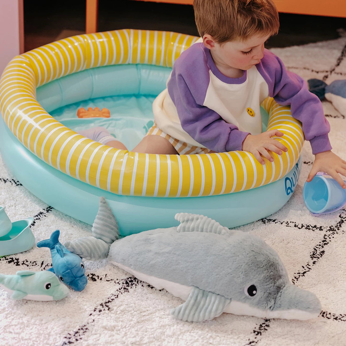 TOFOU LE DAUPHIN MÈRE ET BÉBÉ MENTHE