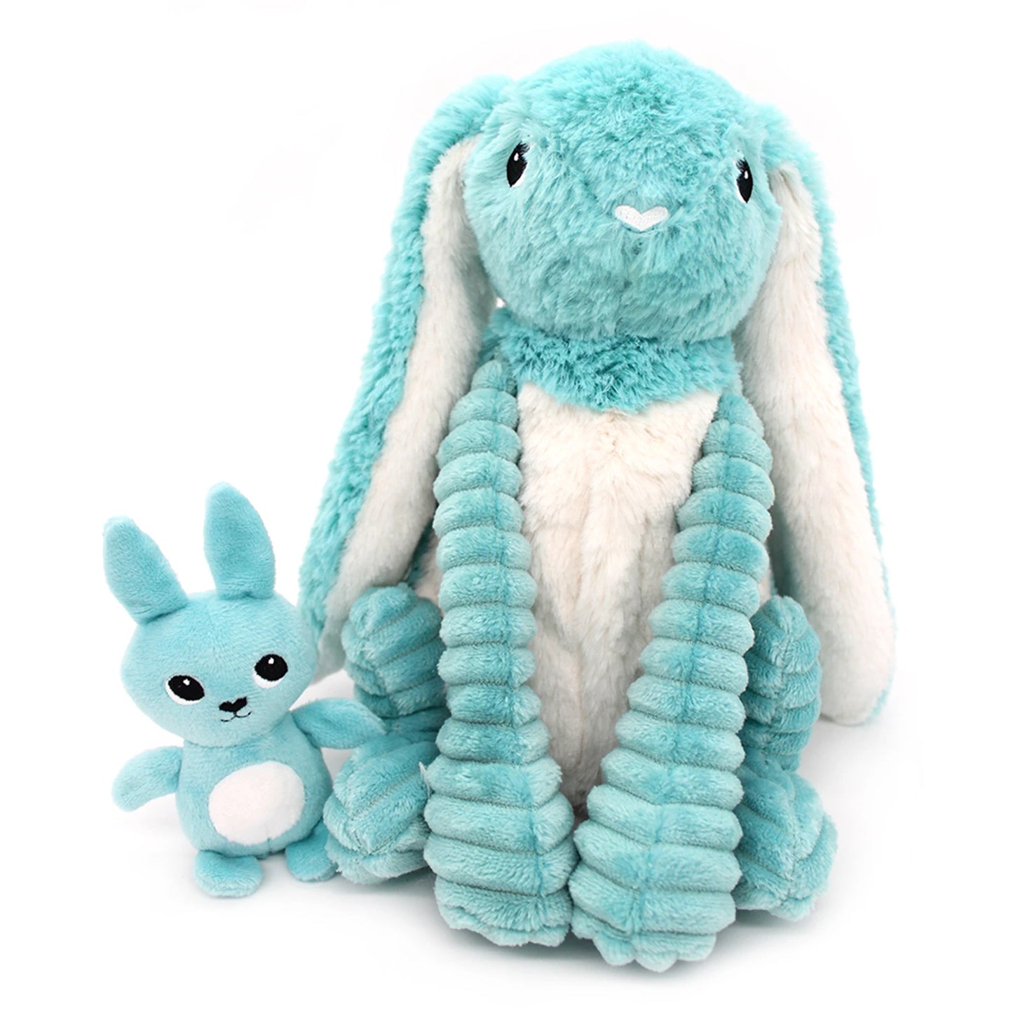 TOUDOU LAPIN MAMAN ET BÉBÉ BLEU LAGON