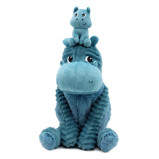 PTIPOTOS - BIBOU L'IPPOPOTAMO MAMMA E CUCCIOLO BLUE - F/D/I/ML/F/D/I/ML