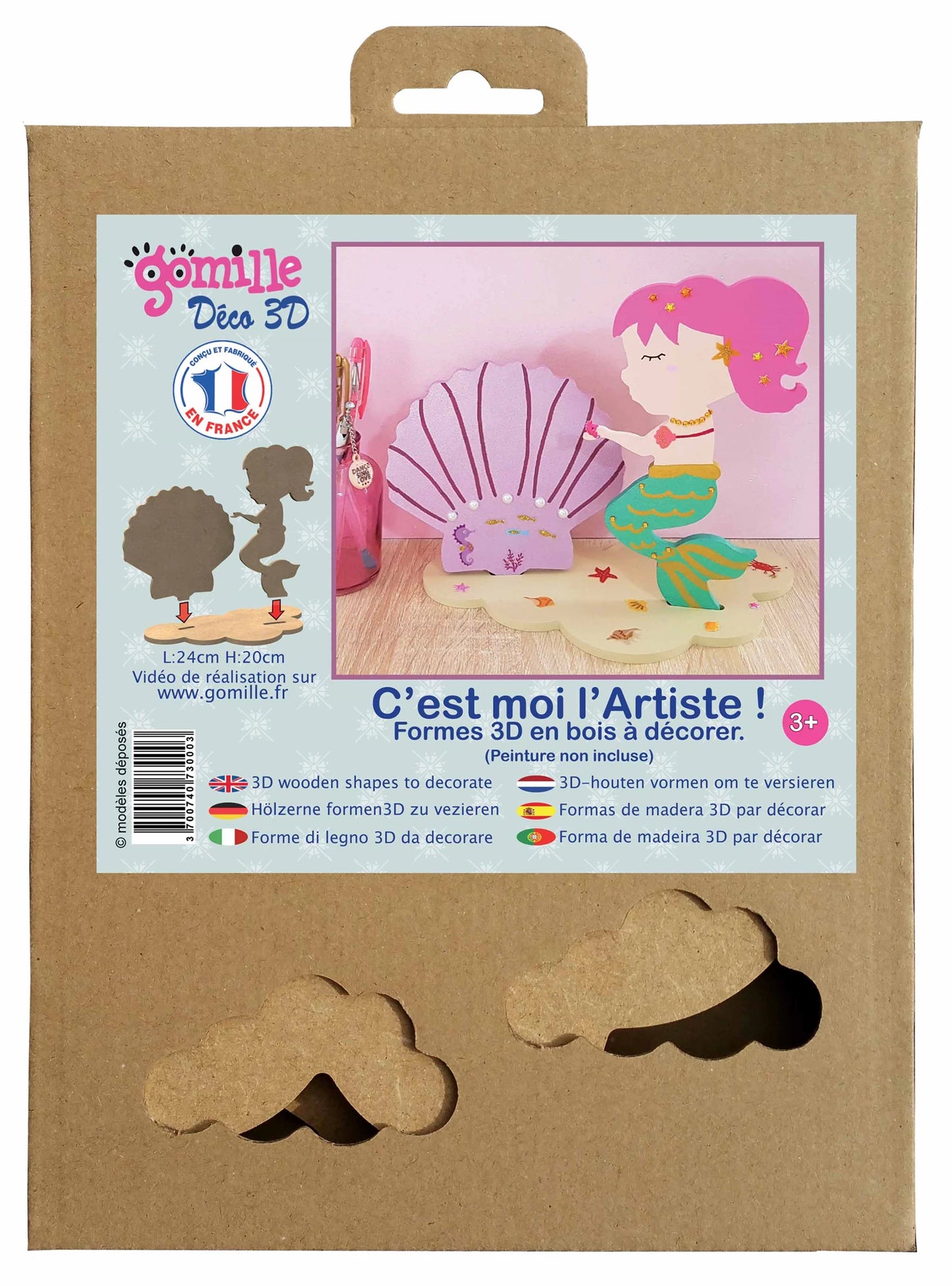 SIRÈNE / COQUILLAGES - DÉCORATION 3D