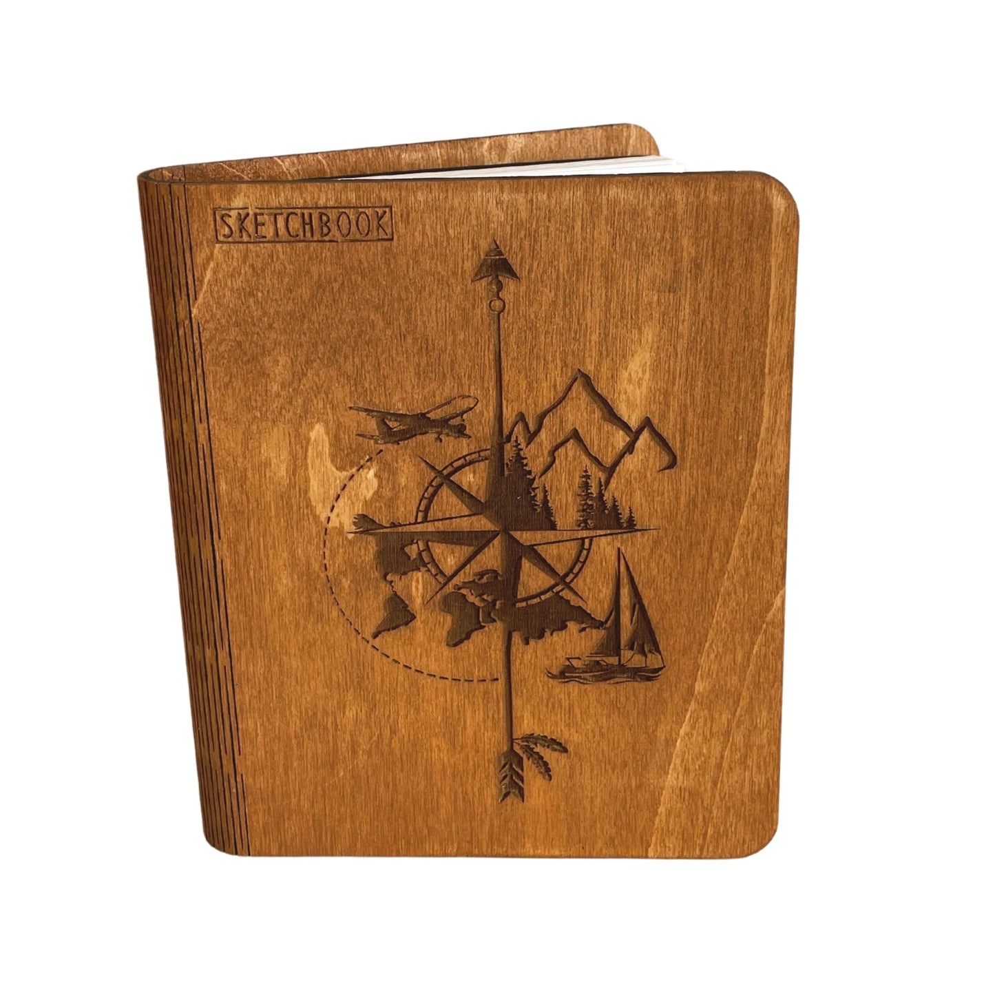 CARNET DE CROQUIS BOIS VOYAGE 50 FEUILLES