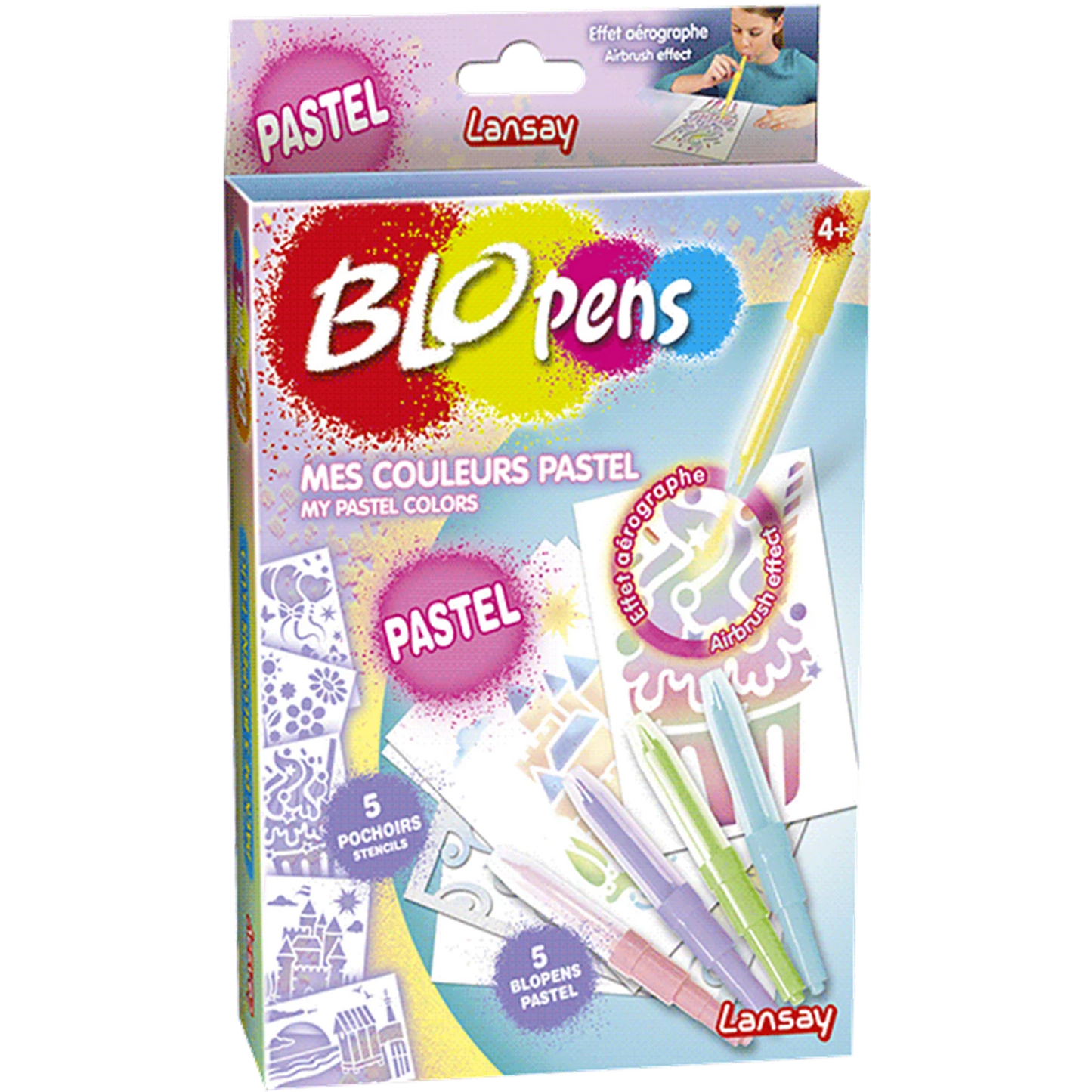 BLOPENS PACK 5 COULEURS PASTEL (FR-EN)