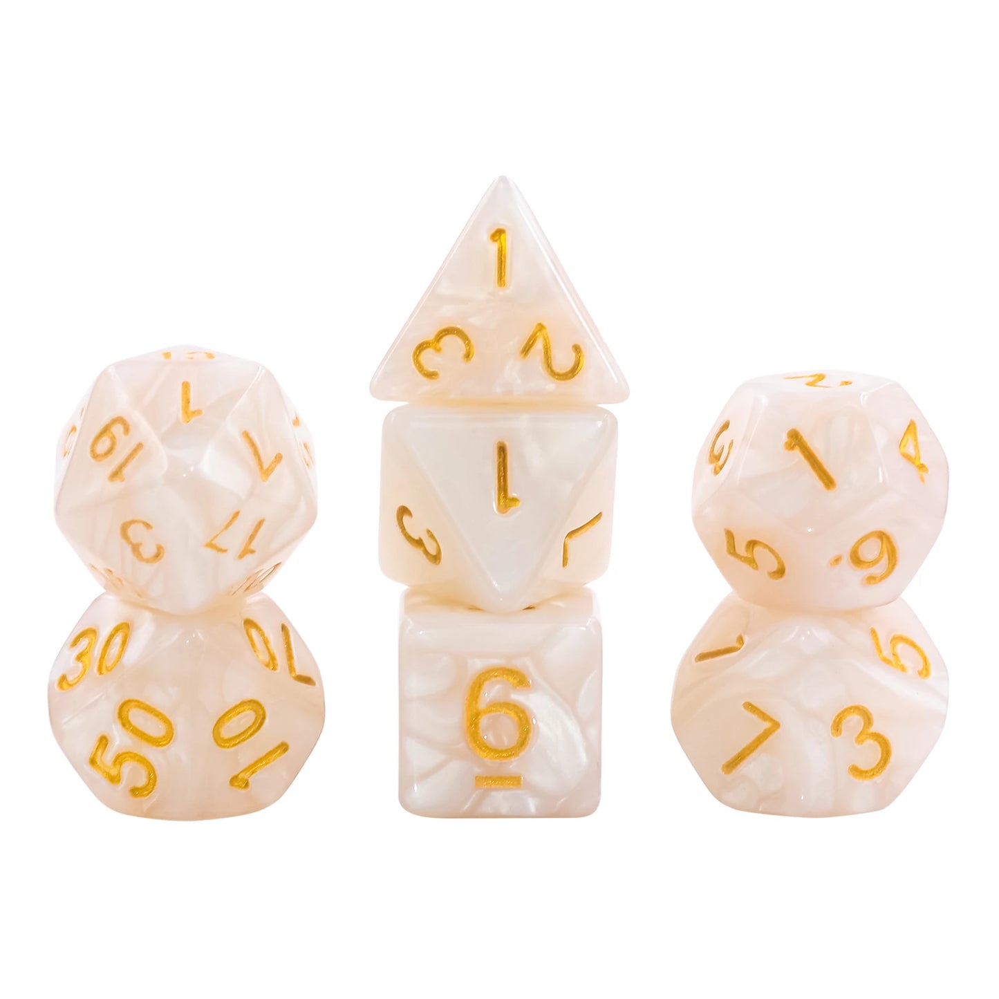LOS 7 DES BLANC NACRE ET OR MULTIFORMAT (ML)