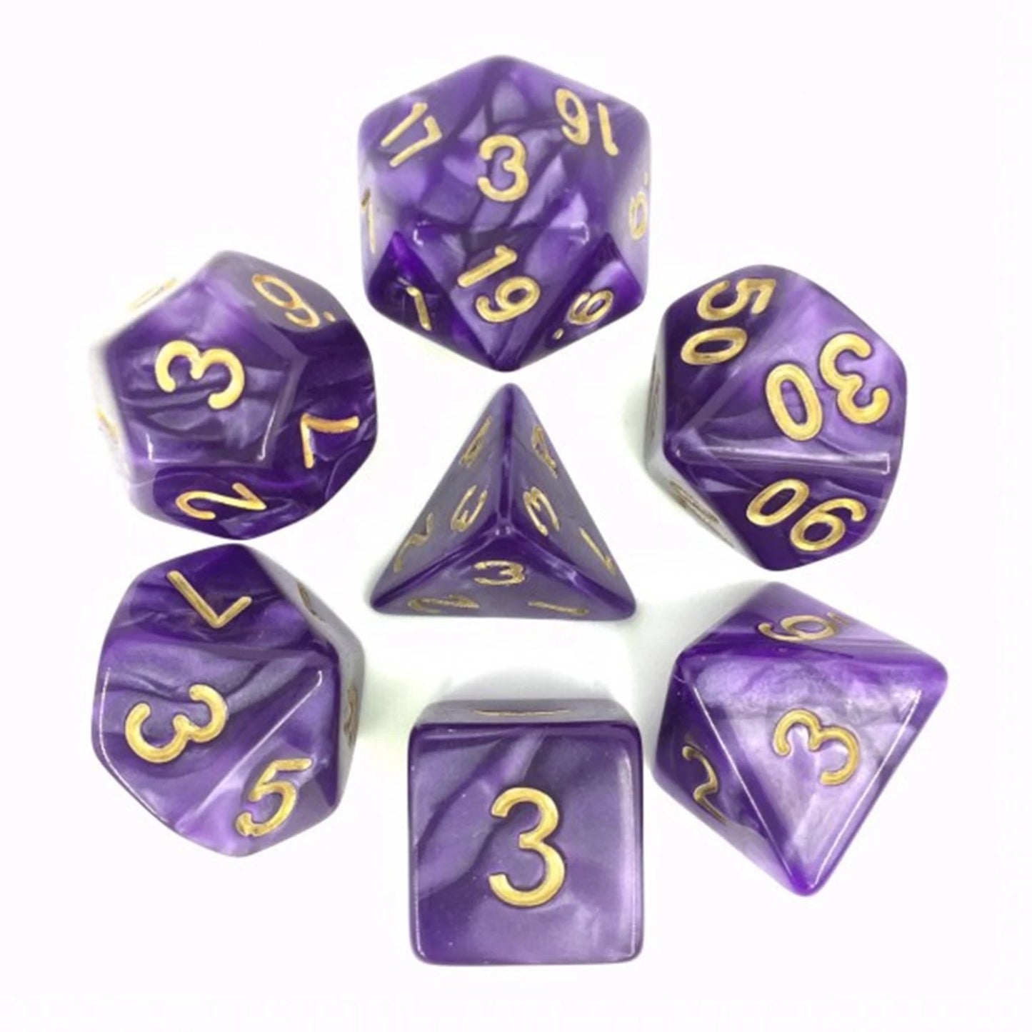 LOTTO 7 DEL MULTIFORMATO VIOLA NACRE ET CHIFFRE DORE (ML)