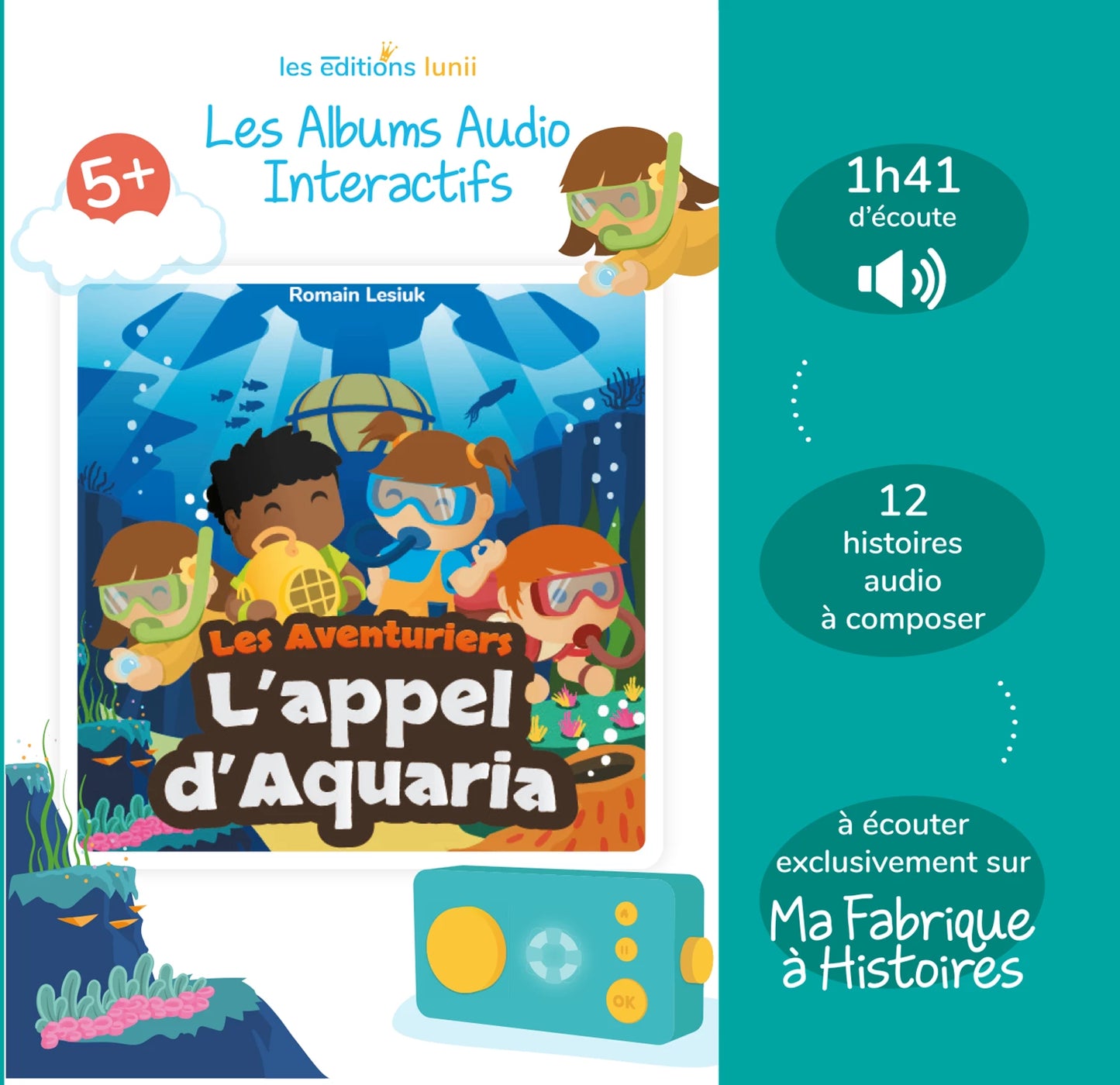 LUNII ALBUM AUDIO INTERATTICO L'APPEL D'AQUARIA 5+ (FR)