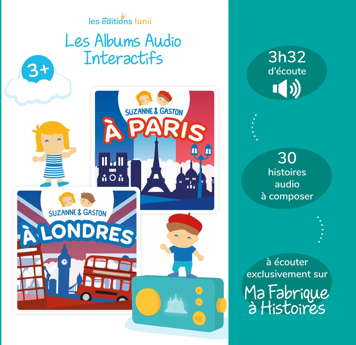 LUNII INTERAKTIVES AUDIOALBUM DUO-PACK SUZANNE UND GASTON 5+ (