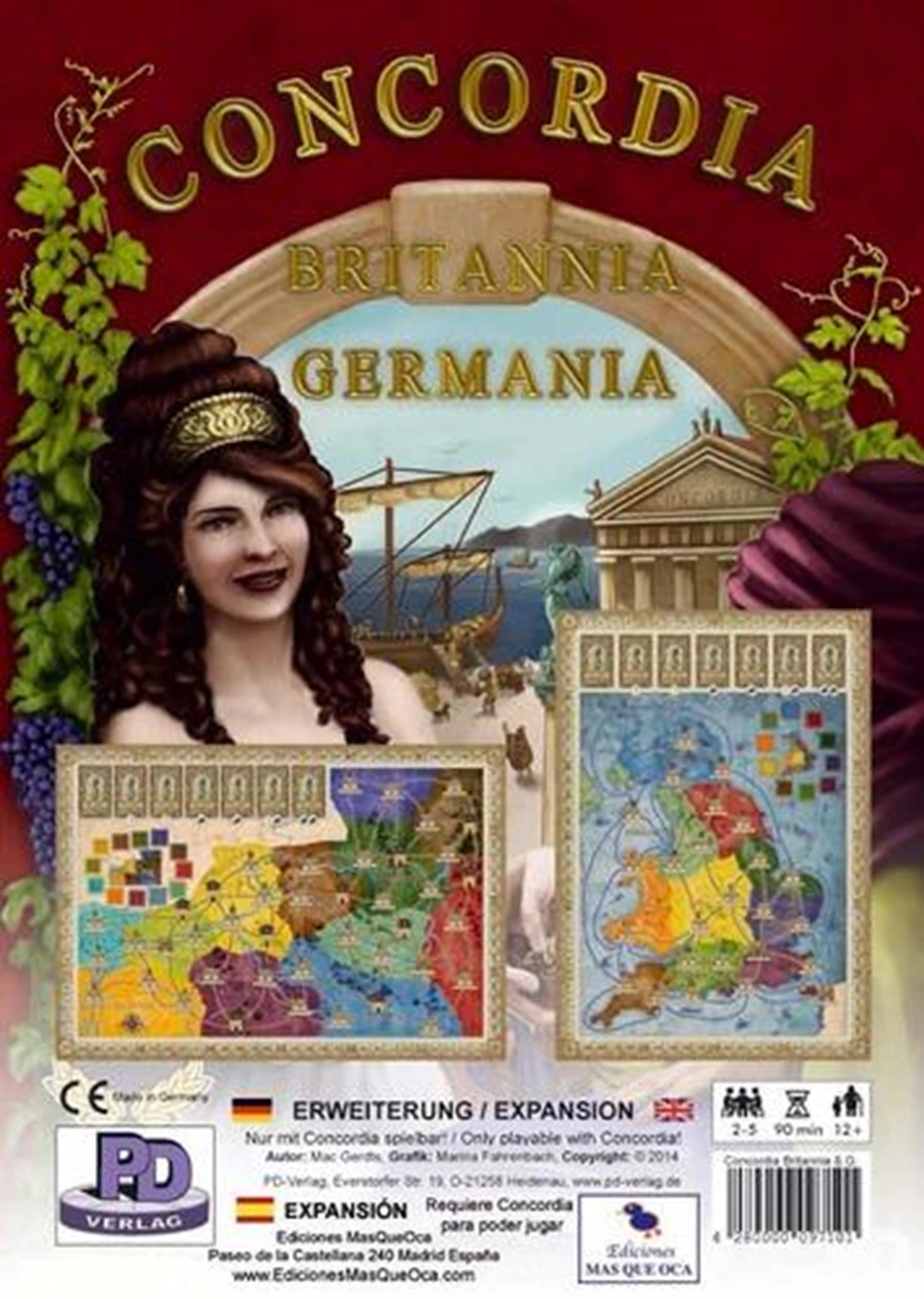 CONCORDIA MAPPA BRITANNIA E GERMANIA