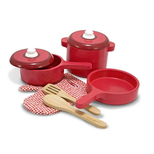 MELISSA & DOUG - ACCESSOIRES DE CUISINE EN BOIS (FR-DE-EN-ES) - F/D/ML