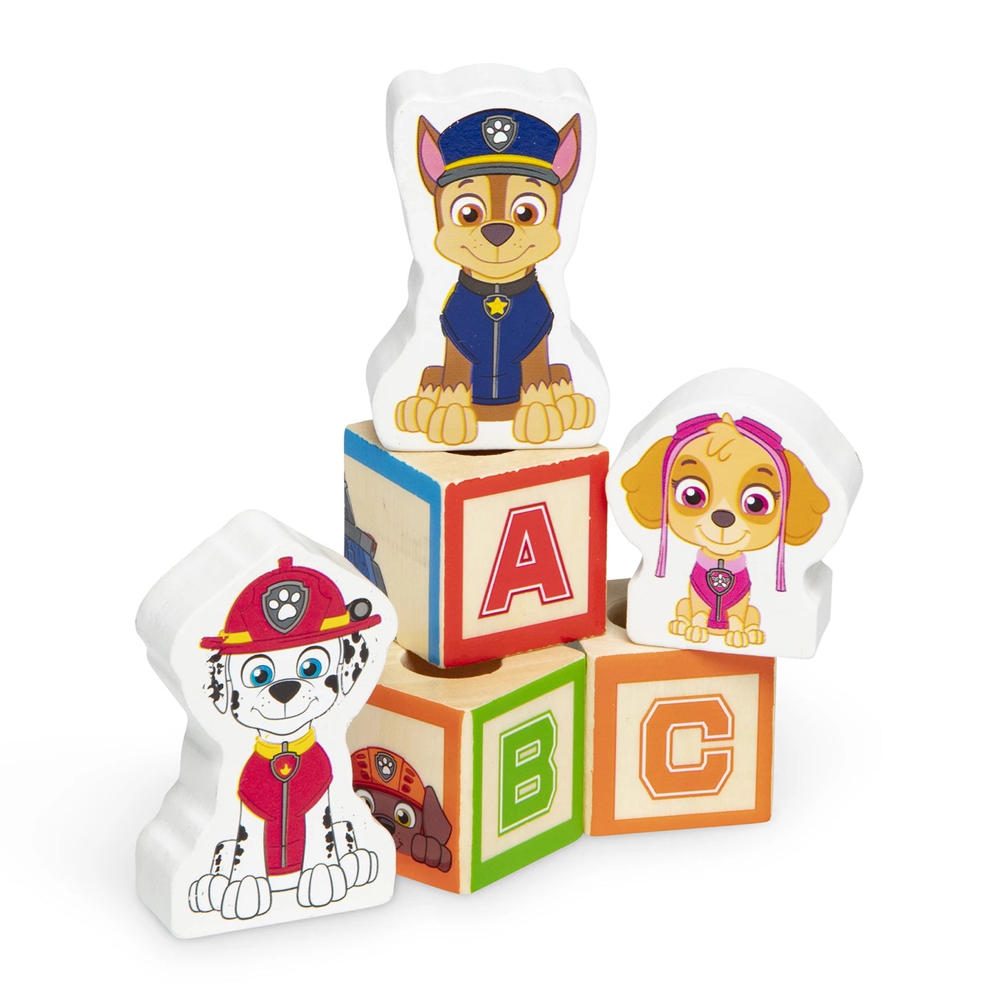 PAW PATROL HOLZ-LKW BLÖCKE ZAHLEN UND BUCHSTABEN (FR-DE-EN-E