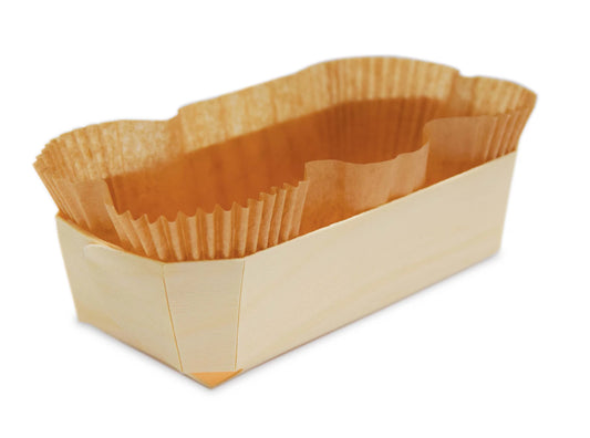 2 MOULES À GÂTEAU RONDS 24CM BOIS + 4 CAISSETTES DE CUISSON SULFURISÉES