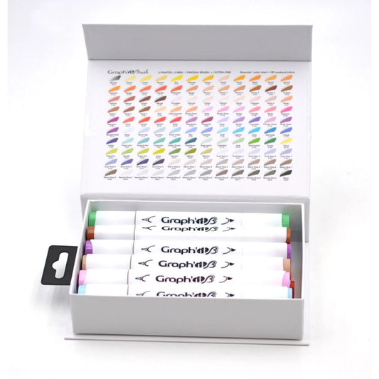 GRAPH'IT - SET DI 12 PENNELLI GRAPH'IT EXTRA FINE PER LA CONFEZIONE COZY TIME - F/D/D/I