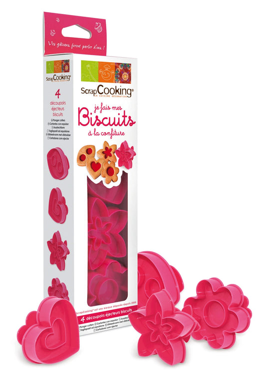 LOT DE 4 BISCUITS MAISON À LA CONFITURE