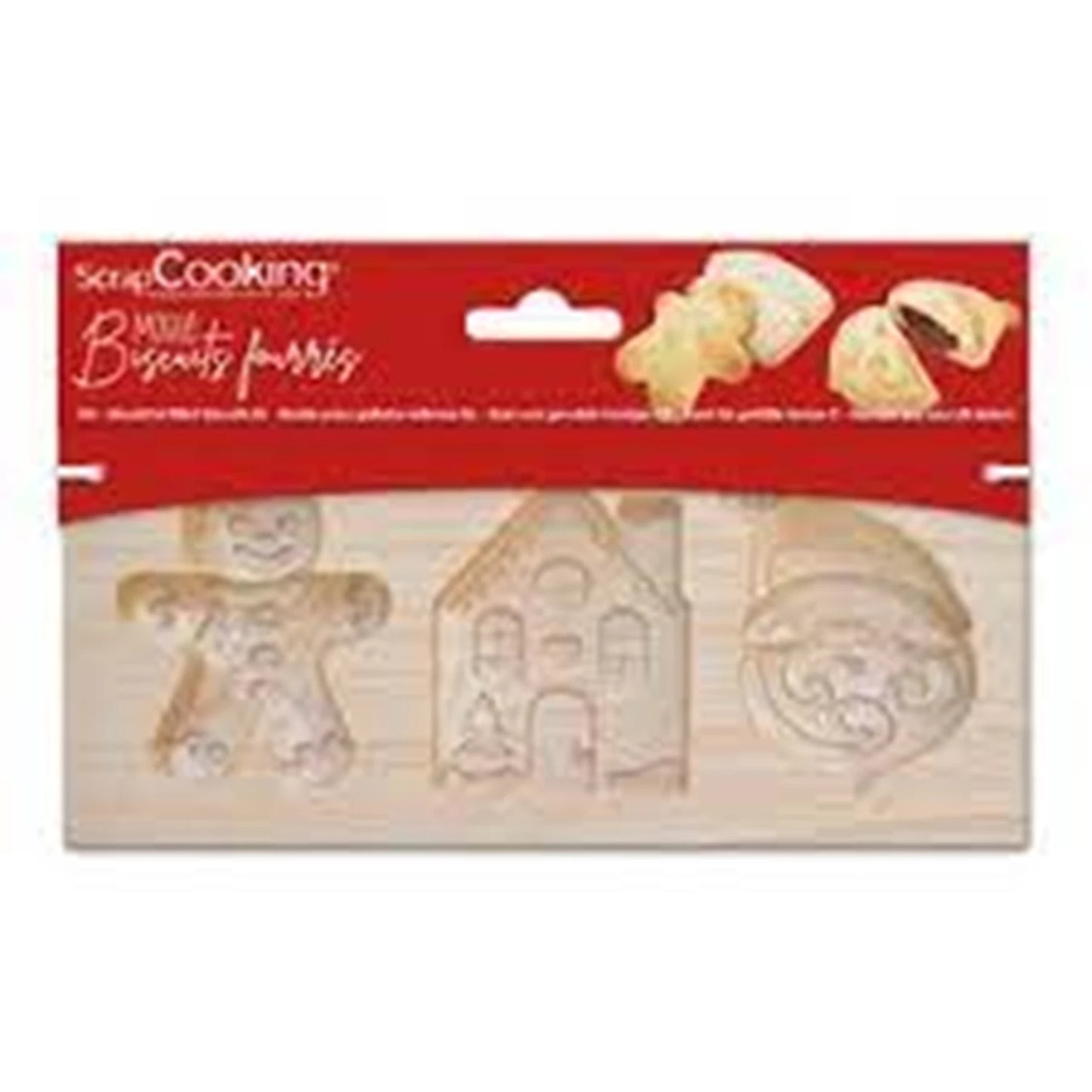 MOULE À BISCUITS EN BOIS POUR BISCUITS FOURRÉS BISCUITS DE NOËL - 20X10X2CM