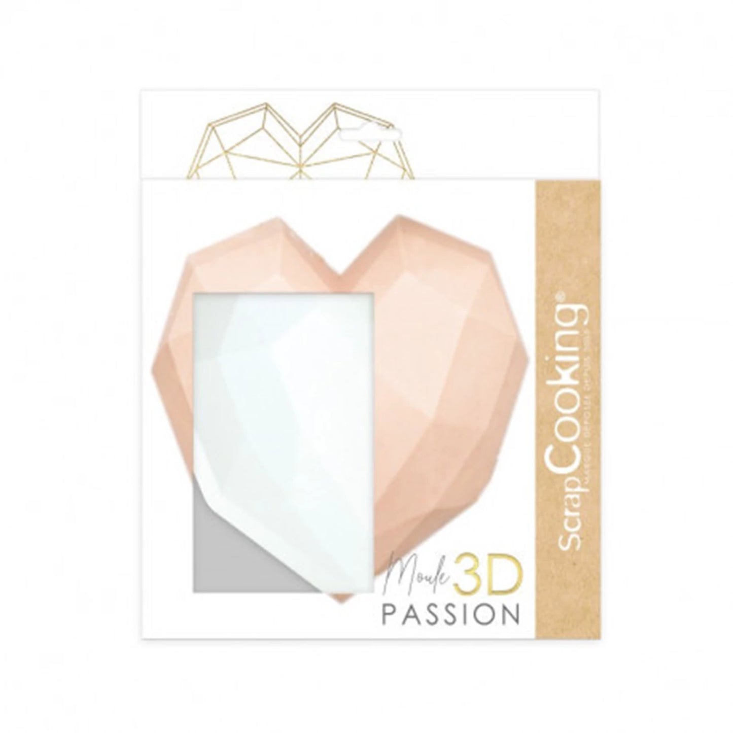 MOULE À DESSERT EN SILICONE CŒUR DIAMANT - PASSION 17,5 CM