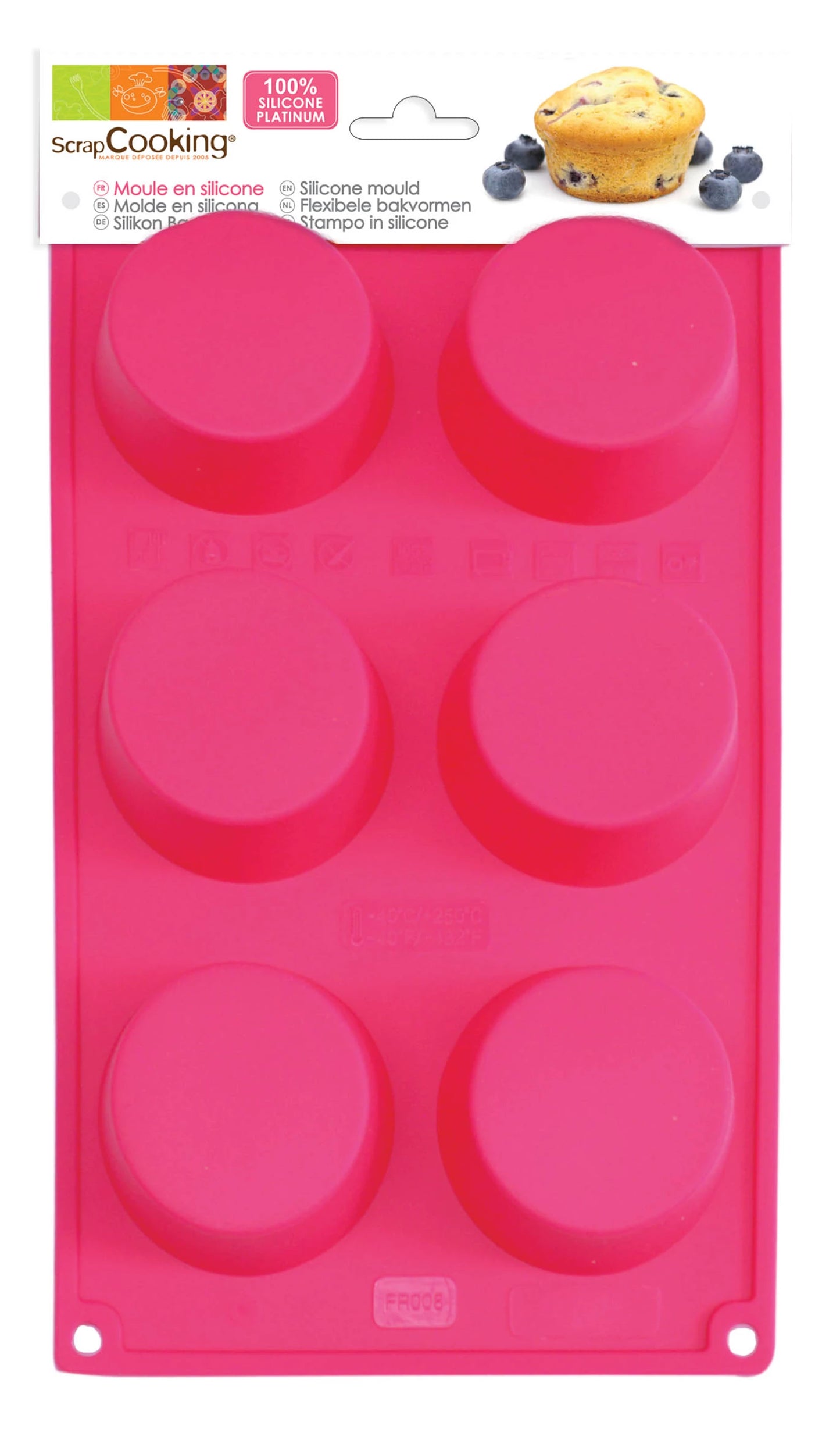 MOULE À MUFFINS EN SILICONE 6 PIÈCES