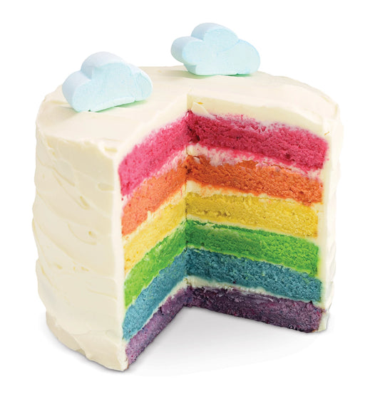 KIT GÂTEAU ARC-EN-CIEL AVEC 4 POUDRES COLORÉES