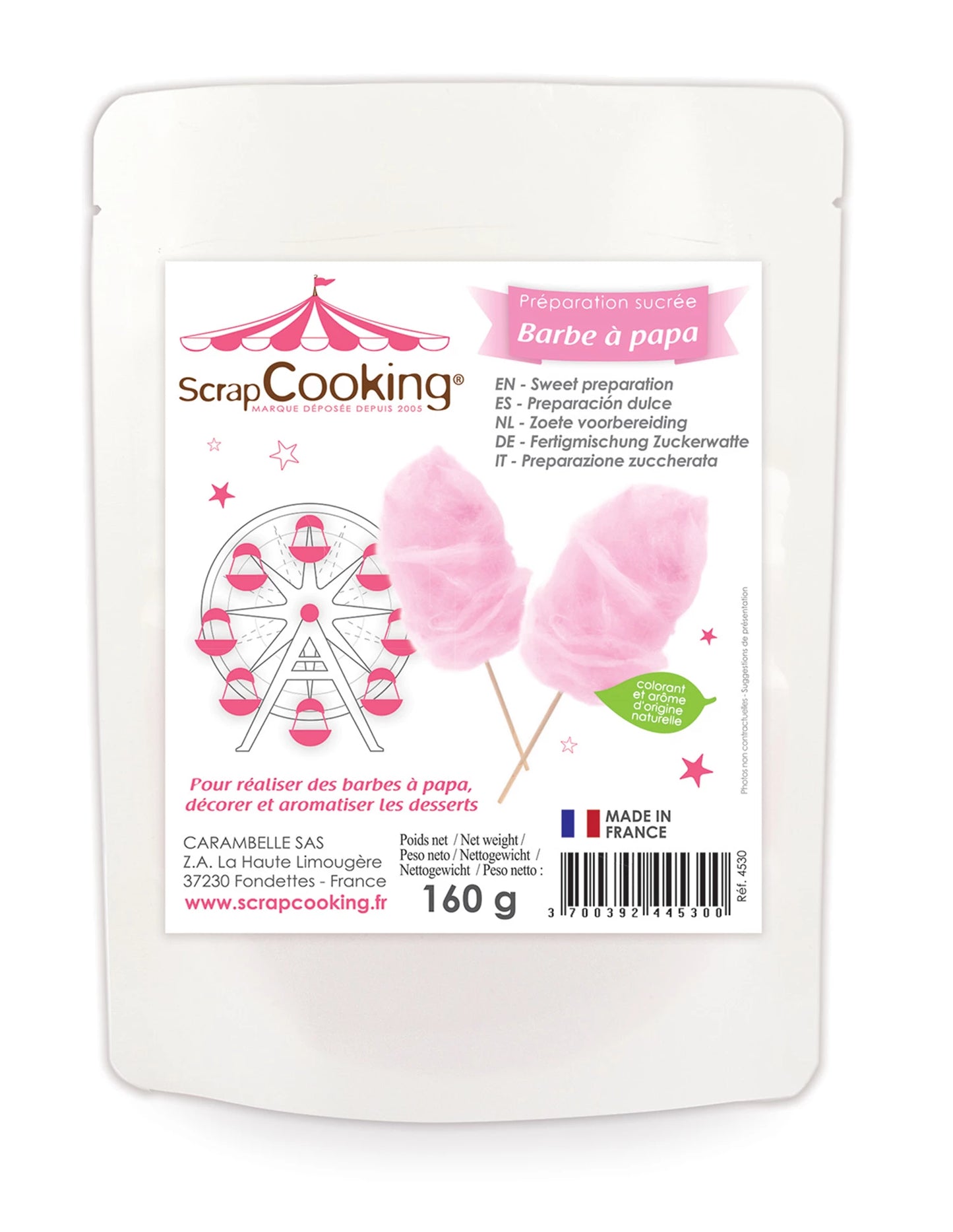 Zuckerwattemischung, BARBE À PAPA 160 g