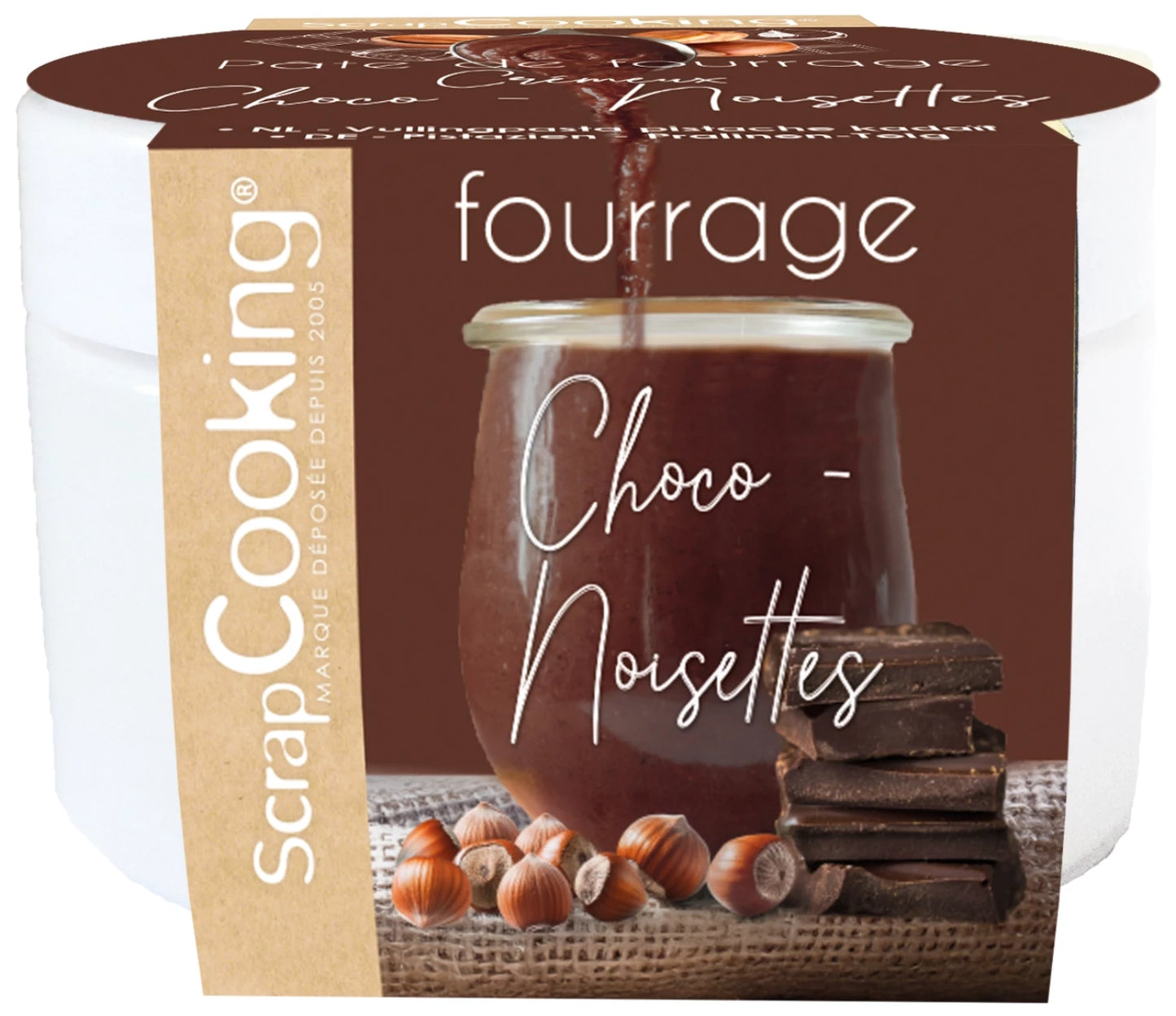 SCRAPCOOKING - CREMIGE PRALINENPASTE SCHOKOLADE HASELNUSS 200G - F/D/I/ML
