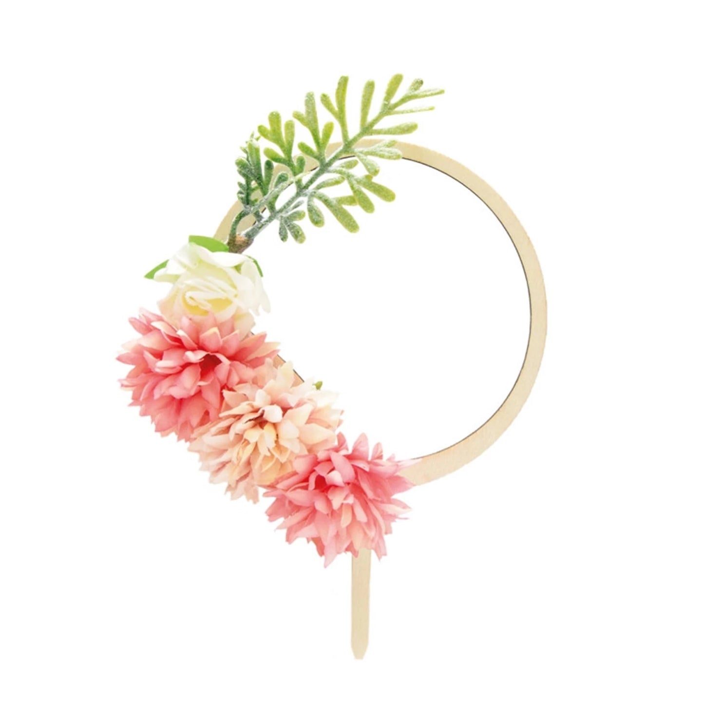 HOLZ-TORTENAUFSTECHER MIT BLUMEN