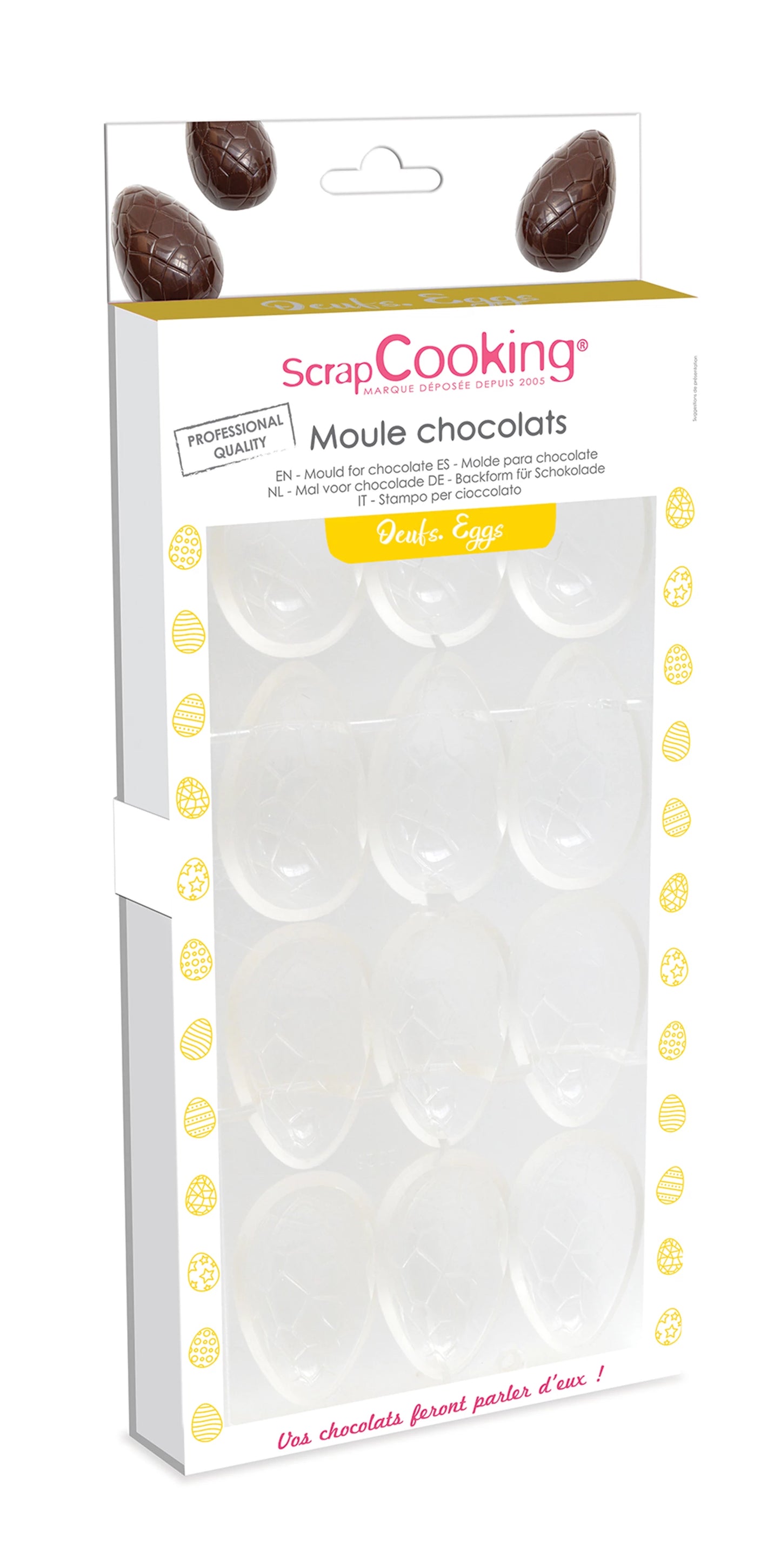 CARTE RIGIDE POUR ŒUFS EN CHOCOLAT
