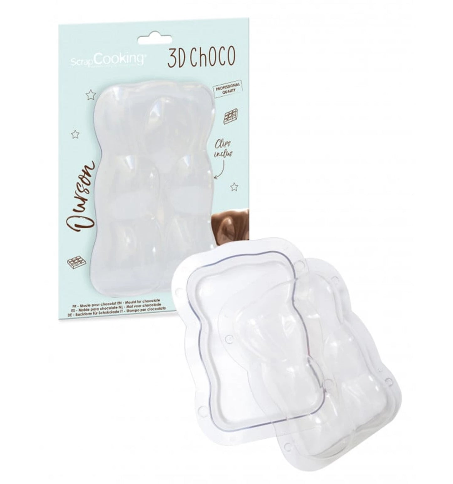 MOULE À CHOCOLAT PROFESSIONNEL 3D EN FORME D'OURS