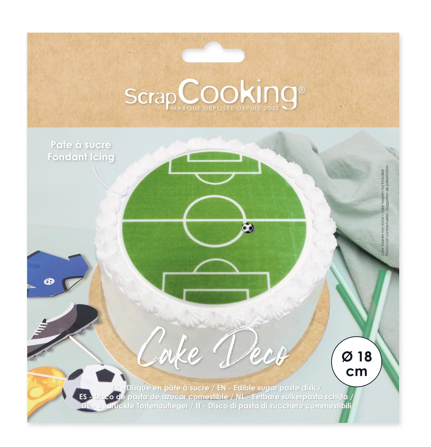 DISCO PAS DESSUS GATEAU TERRAIN DE FOOT DIA 18CM
