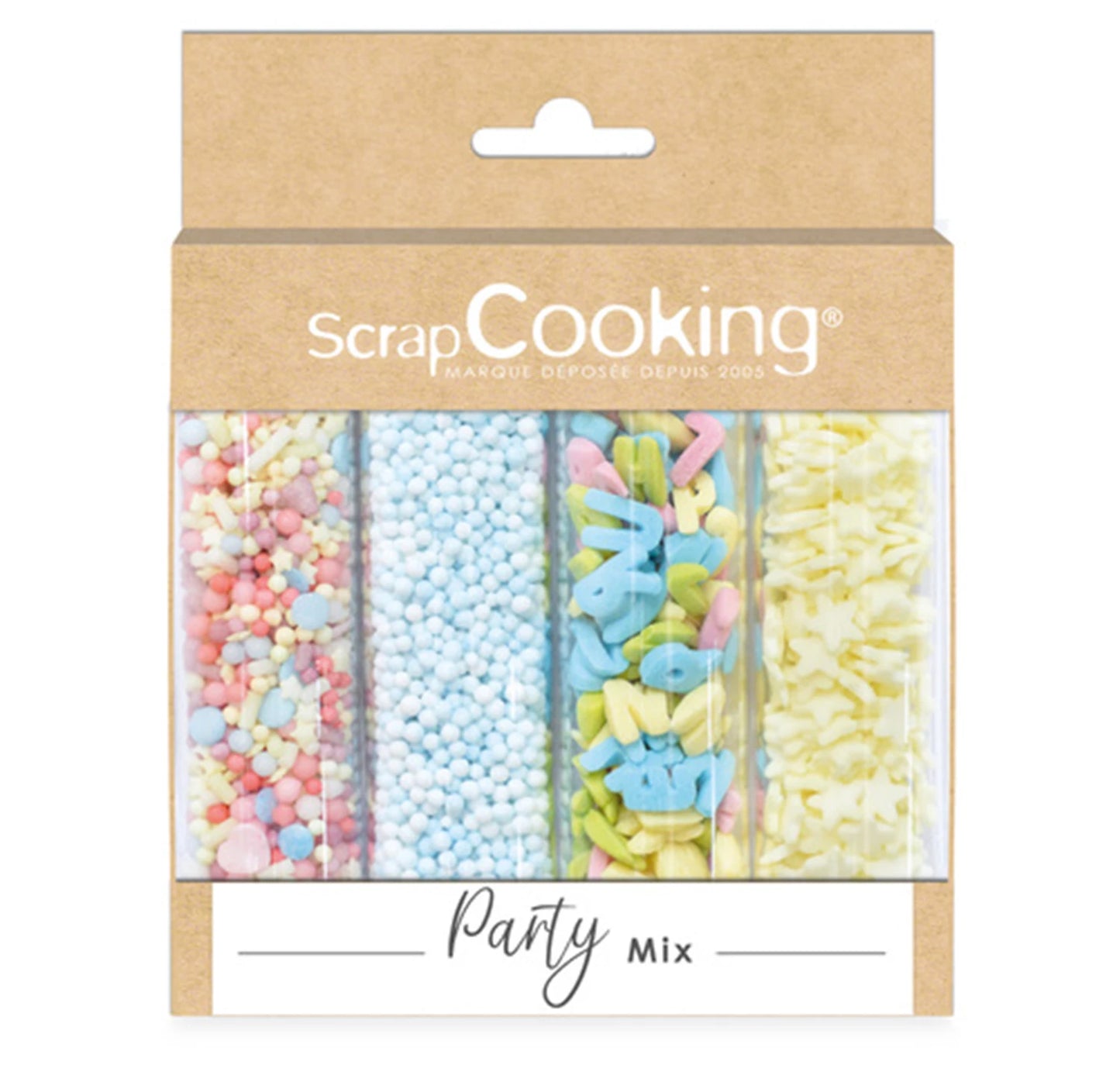 LOT DE 4 DÉCORATIONS EN SUCRE - PARTY MIX - 65G