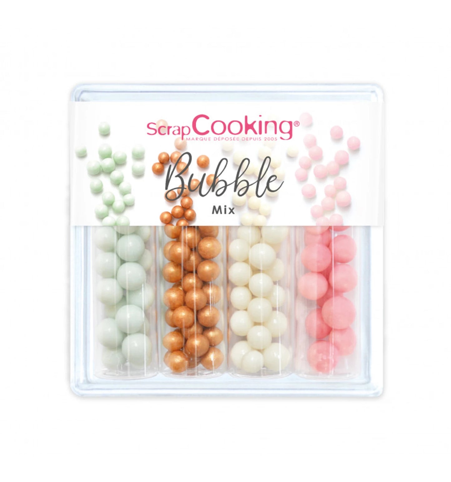 LOT DE 4 DÉCORATIONS EN SUCRE - BUBBLE MIX - 62G