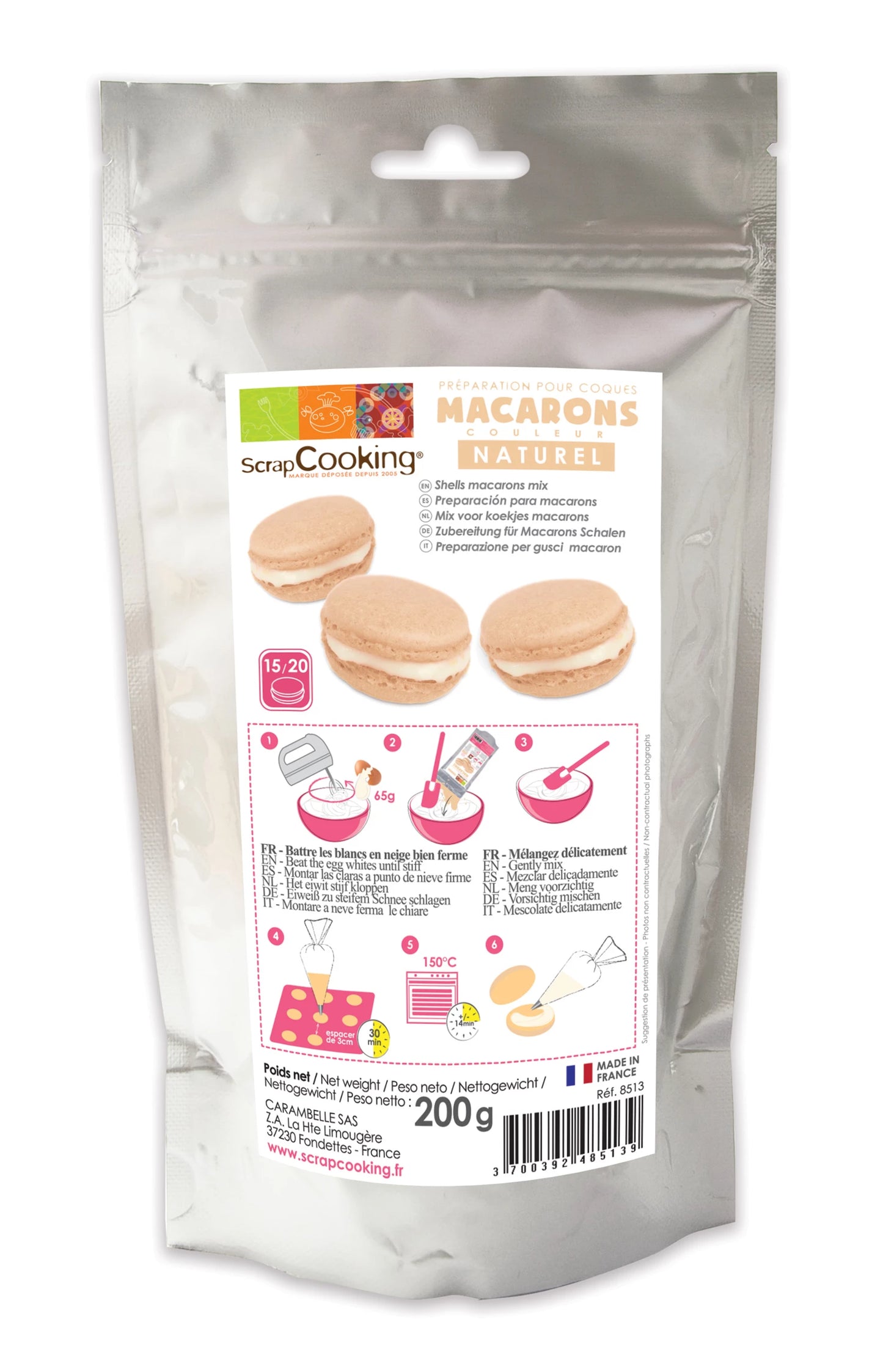 FIXTEUG MACARONS NATUR 200G