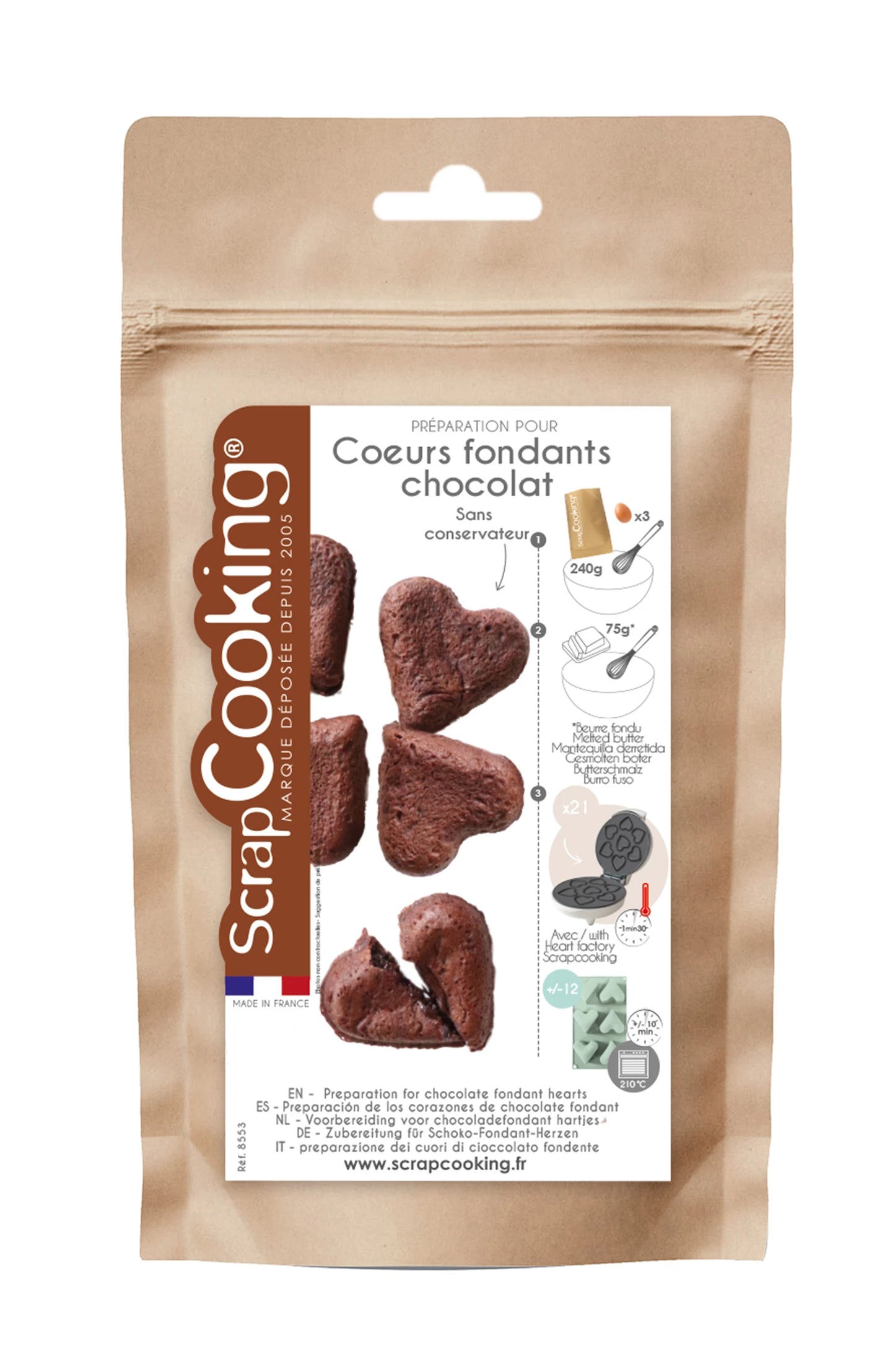 PREPARAZIONE CŒURS FONDANT AL CIOCCOLATO 240G