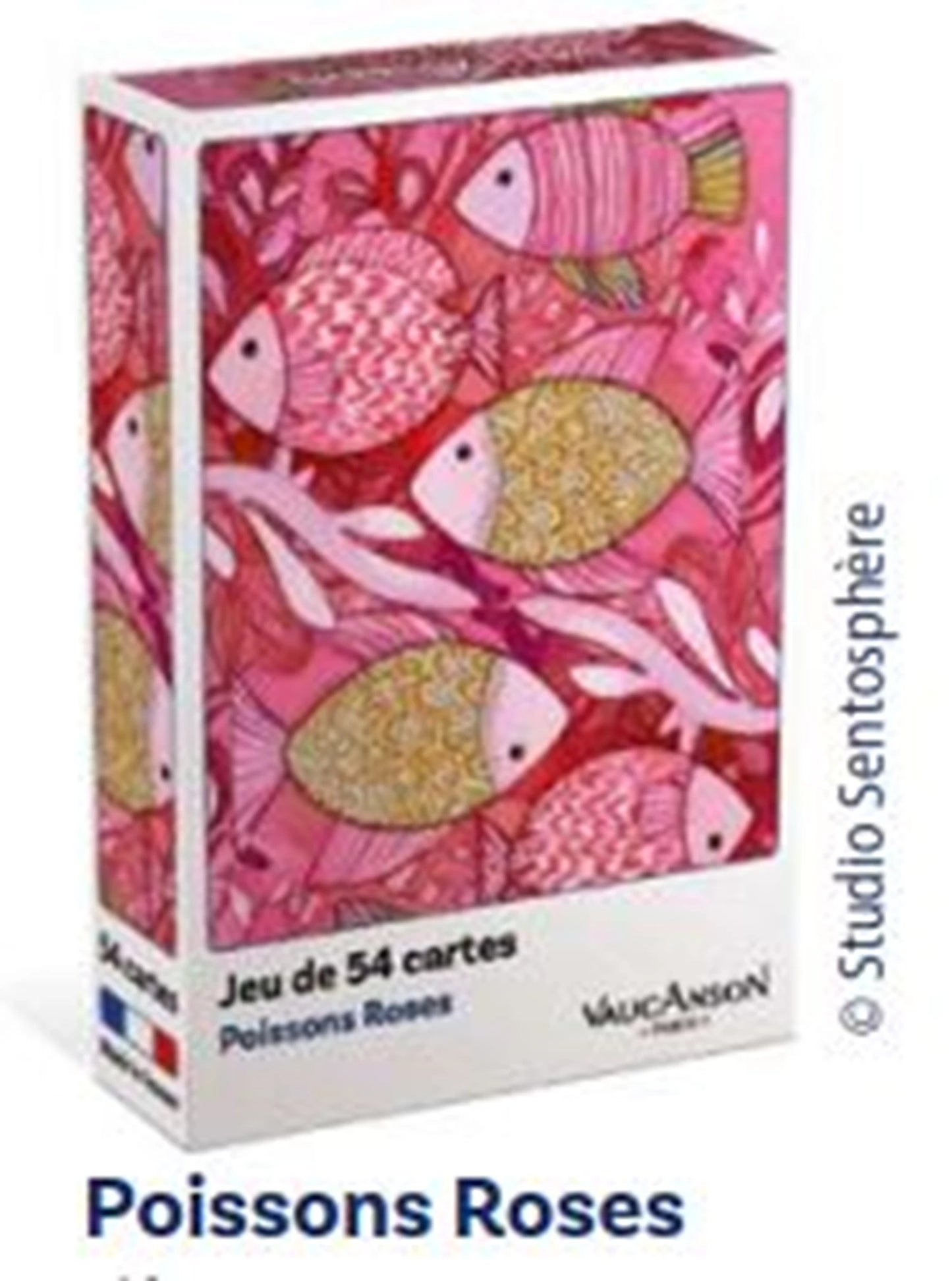 SENTOSPHERE - KARTENSPIEL 54 KLASSISCHE FISCHE ROSA (ML) - F/D/D/I