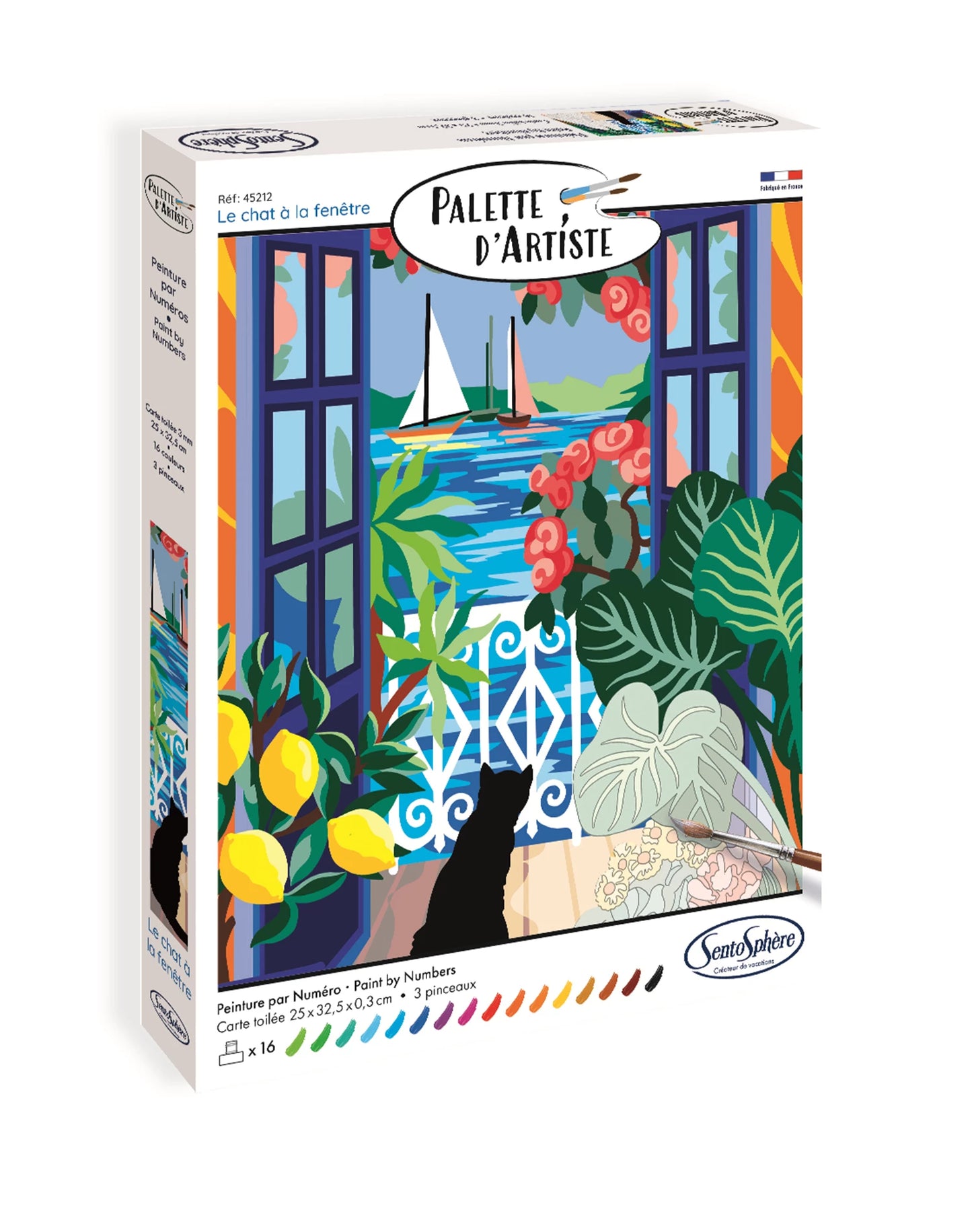 PALETTE D'ARTISTE LE CHAT A LA FENETRE (FR-DE-IT-EN-ES-NL-PT