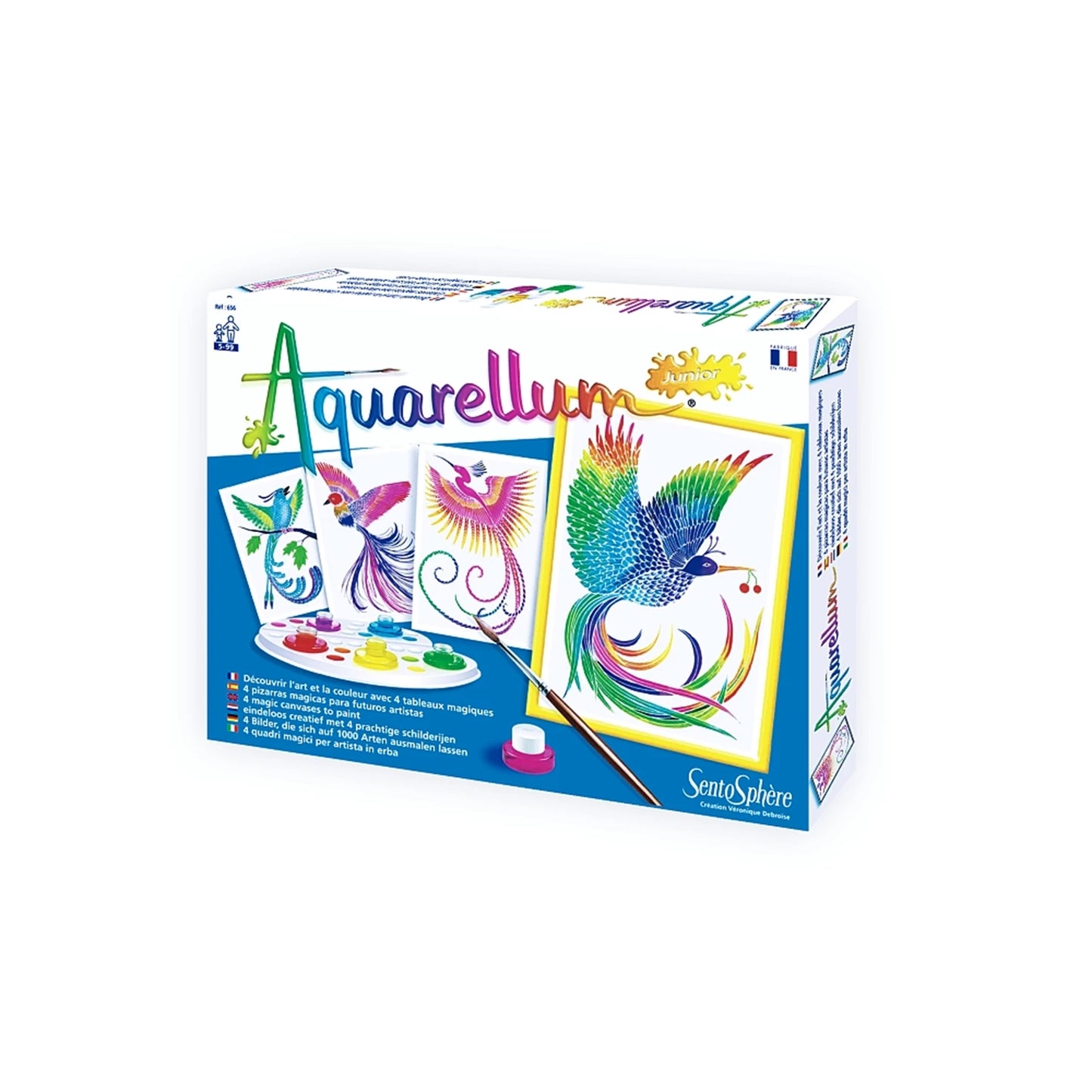 AQUARELLUM JR 4T OISEAUX DU PARADIS (FR-DE-IT-EN-ES-NL)