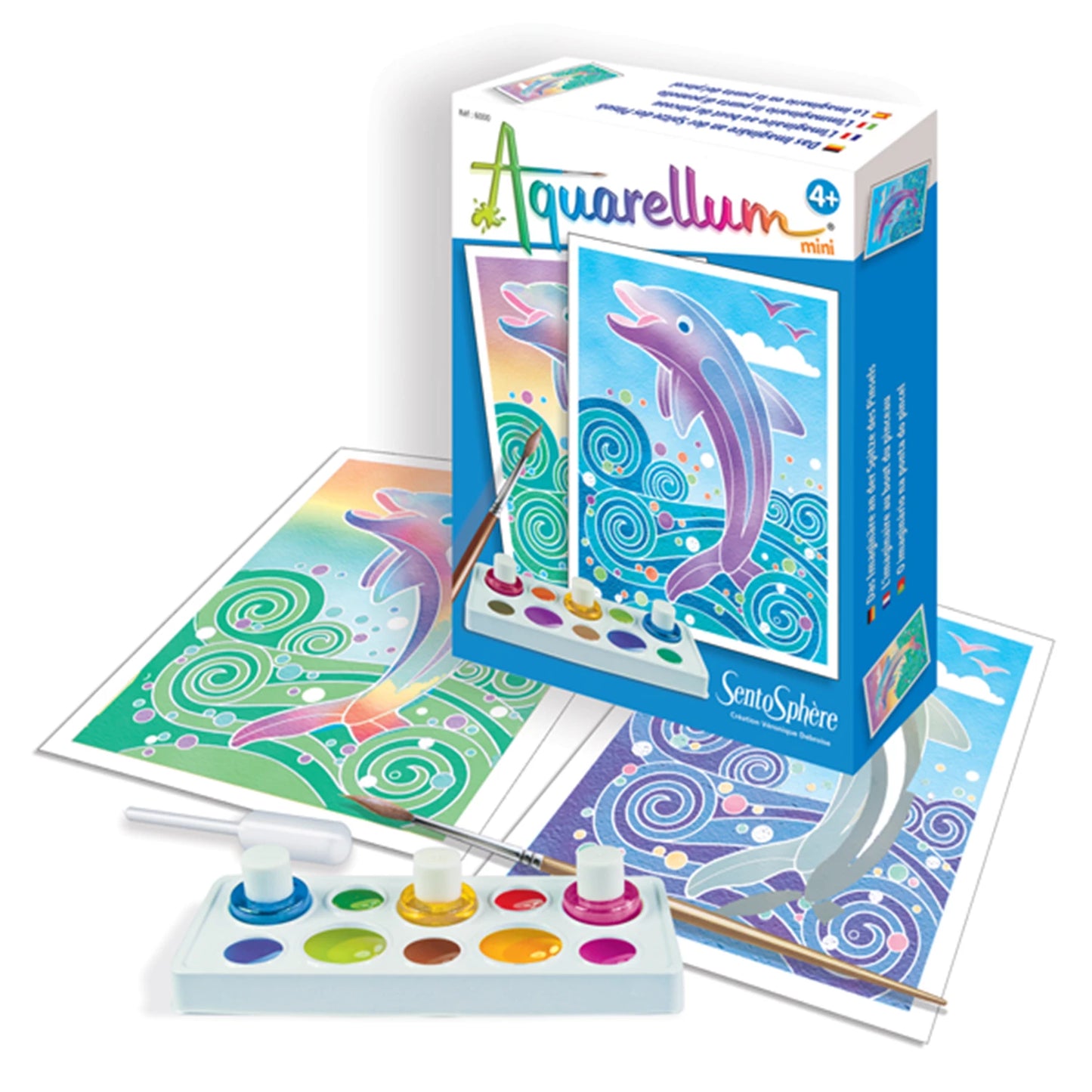 AQUARELLUM MINI DAUPHINS (FR-DE-IT-EN-ES-NL)