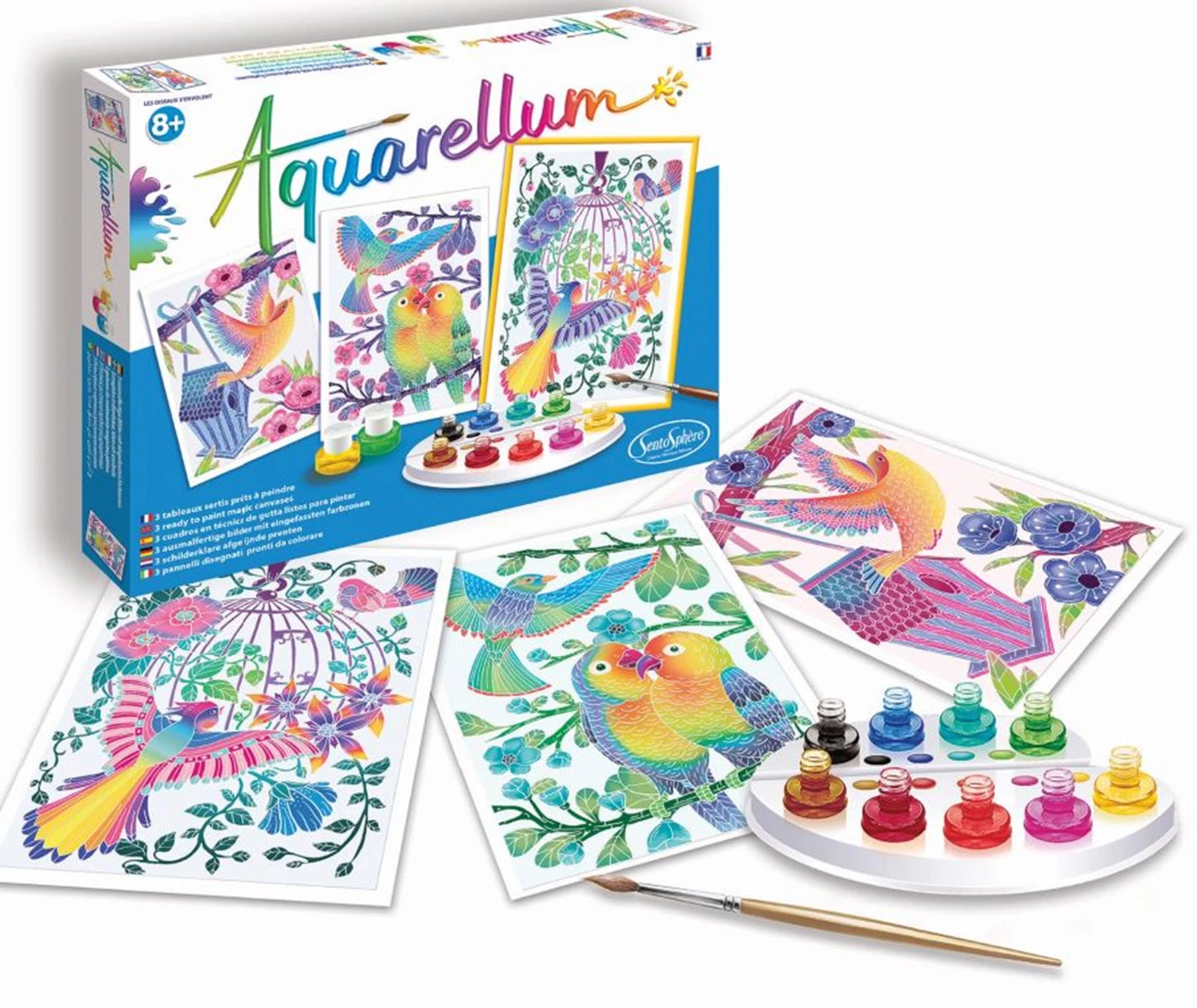 AQUARELLUM GM 3T LES OISEAUX S'ENVOLENT (FR-DE-IT-EN-ES-NL)