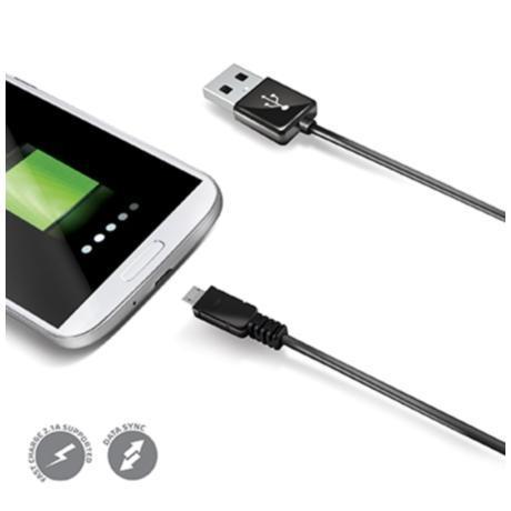 USB-/MICRO-USB-KABEL SCHWARZ - CELLY