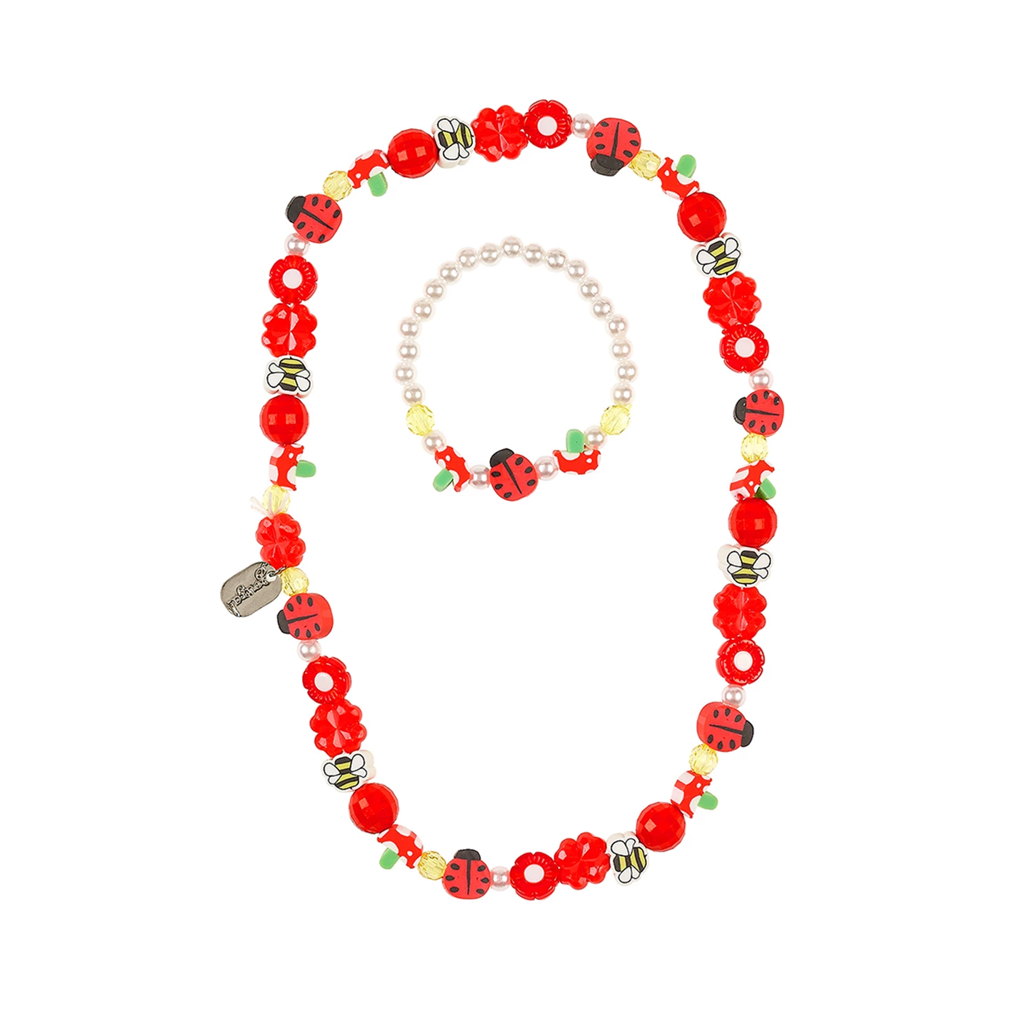 SCHMUCKSET HALSKEТТЕ UND ARMBAND MARIENKÄFER - SOUZA
