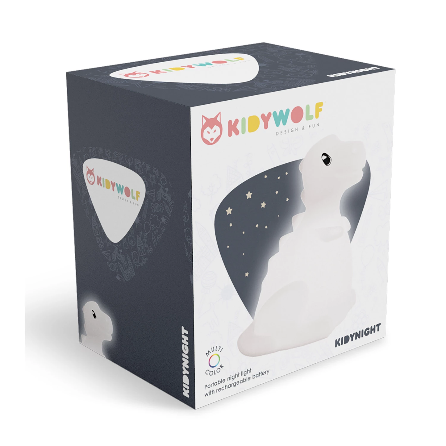 NACHTWACHTE DINO FARBWECHSEL 15CM - KIDYWOLF