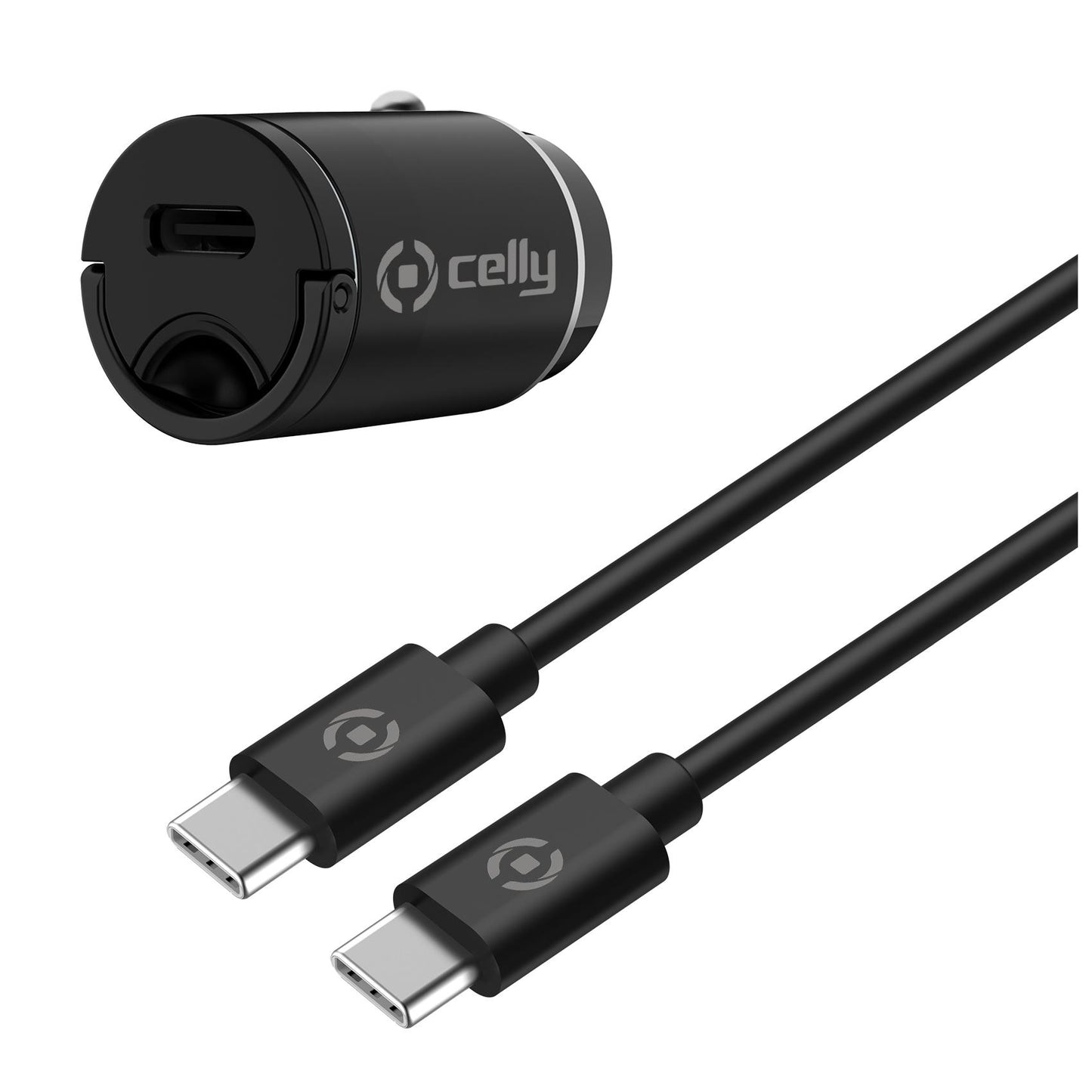 ULTRA KOMPAKTES KFZ-MINILADEGERÄT USB TYPE-C + LIGHTNING – CELLY